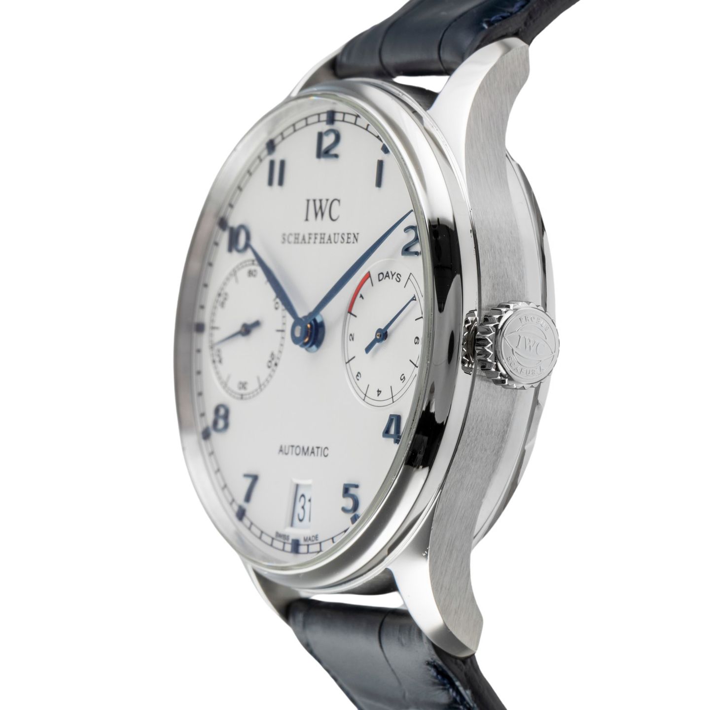 IWC Portuguese Automatic IW500107 (Onbekend (willekeurig serienummer)) - Zilver wijzerplaat 42mm Staal (6/8)