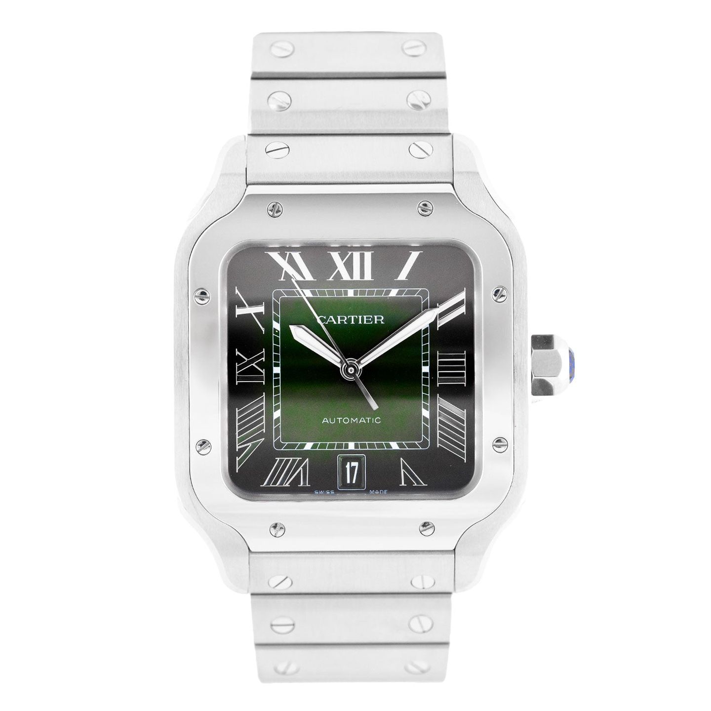 Cartier Santos WSSA0062 (2024) - Groen wijzerplaat 40mm Staal (1/6)