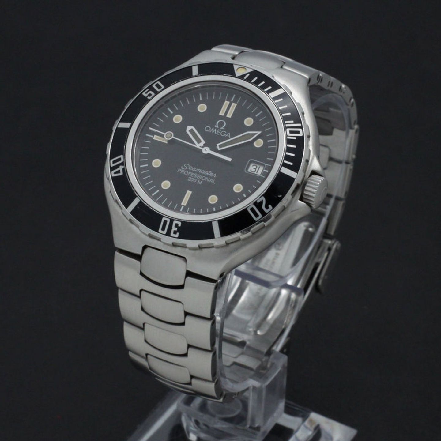 Omega Seamaster 396.1052 (1991) - Zwart wijzerplaat 36mm Staal (2/7)