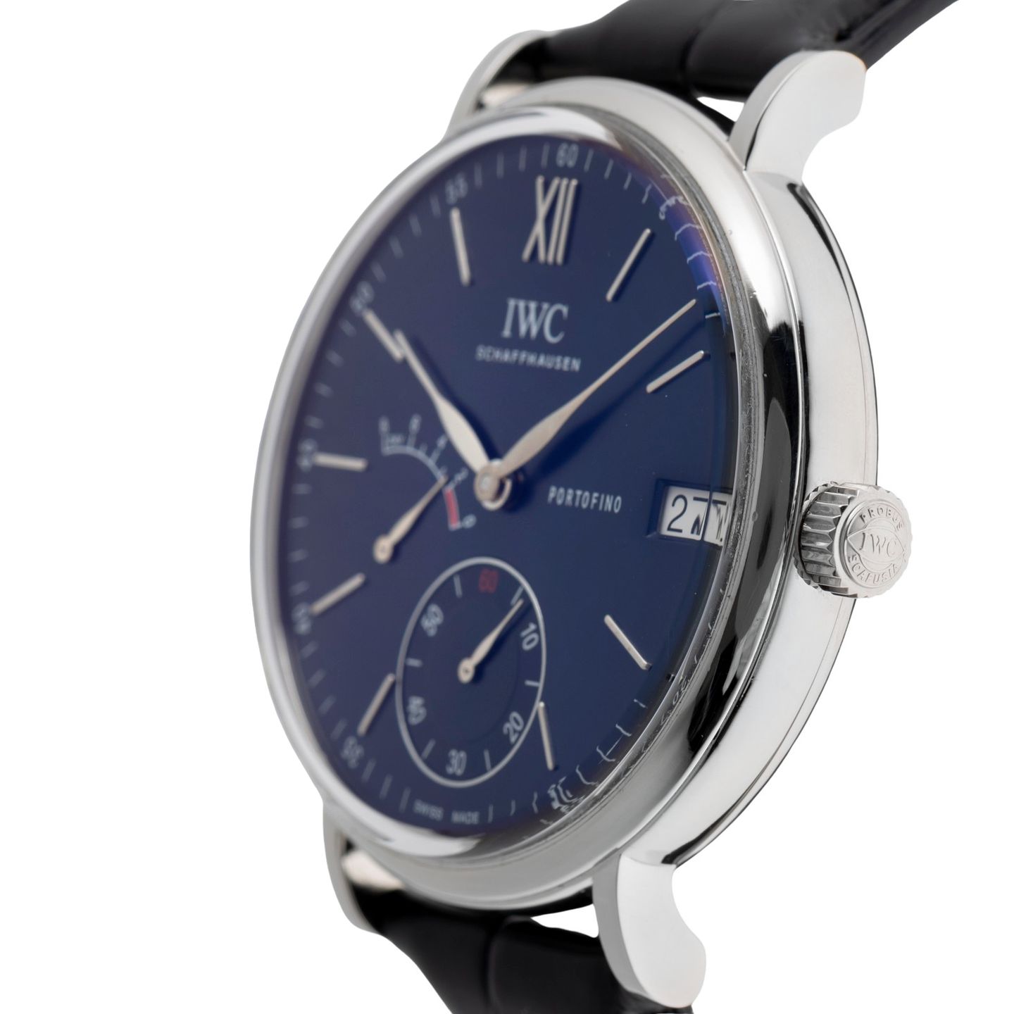 IWC Portofino Hand-Wound IW510106 (Unknown (random serial)) - Blue dial 45 mm Steel case (6/8)
