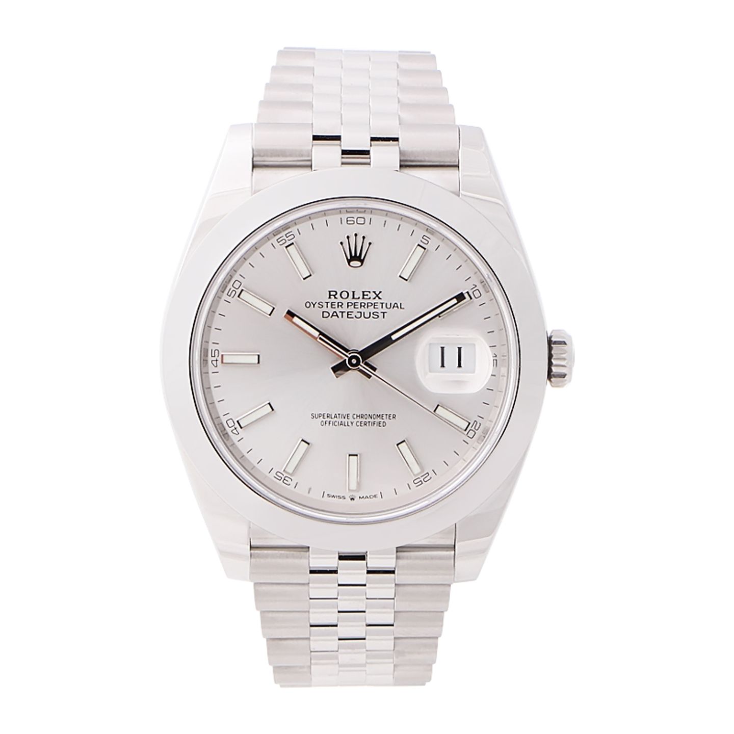 Rolex Datejust 41 126300 (2024) - Zilver wijzerplaat 41mm Staal (1/4)