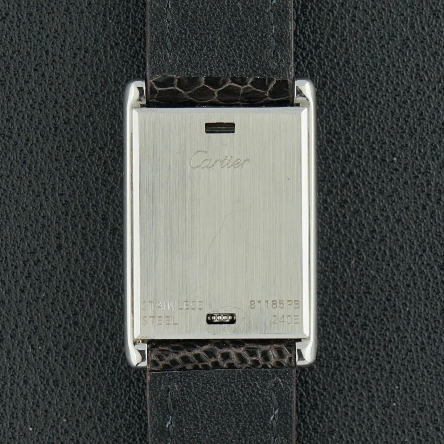 Cartier Tank 2405 (2002) - White dial 24 mm Steel case (5/8)