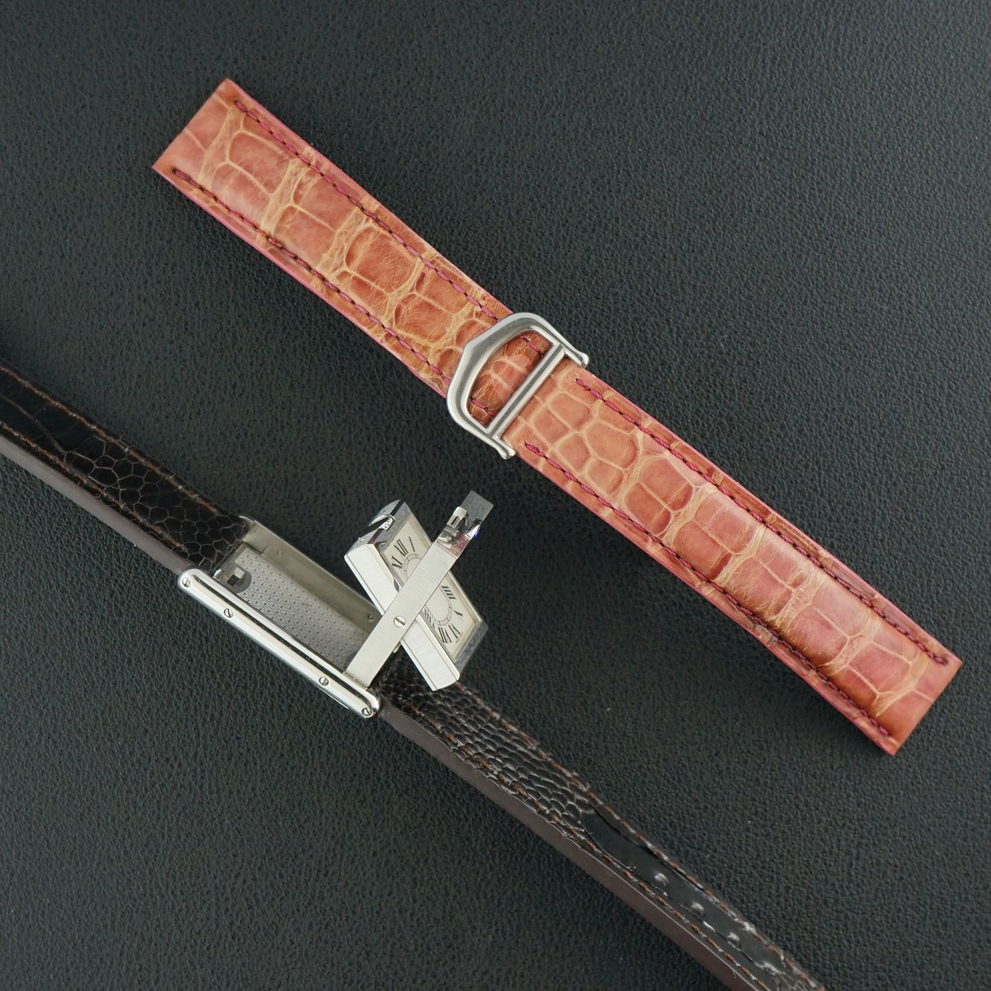 Cartier Tank 2405 (2002) - White dial 24 mm Steel case (3/8)