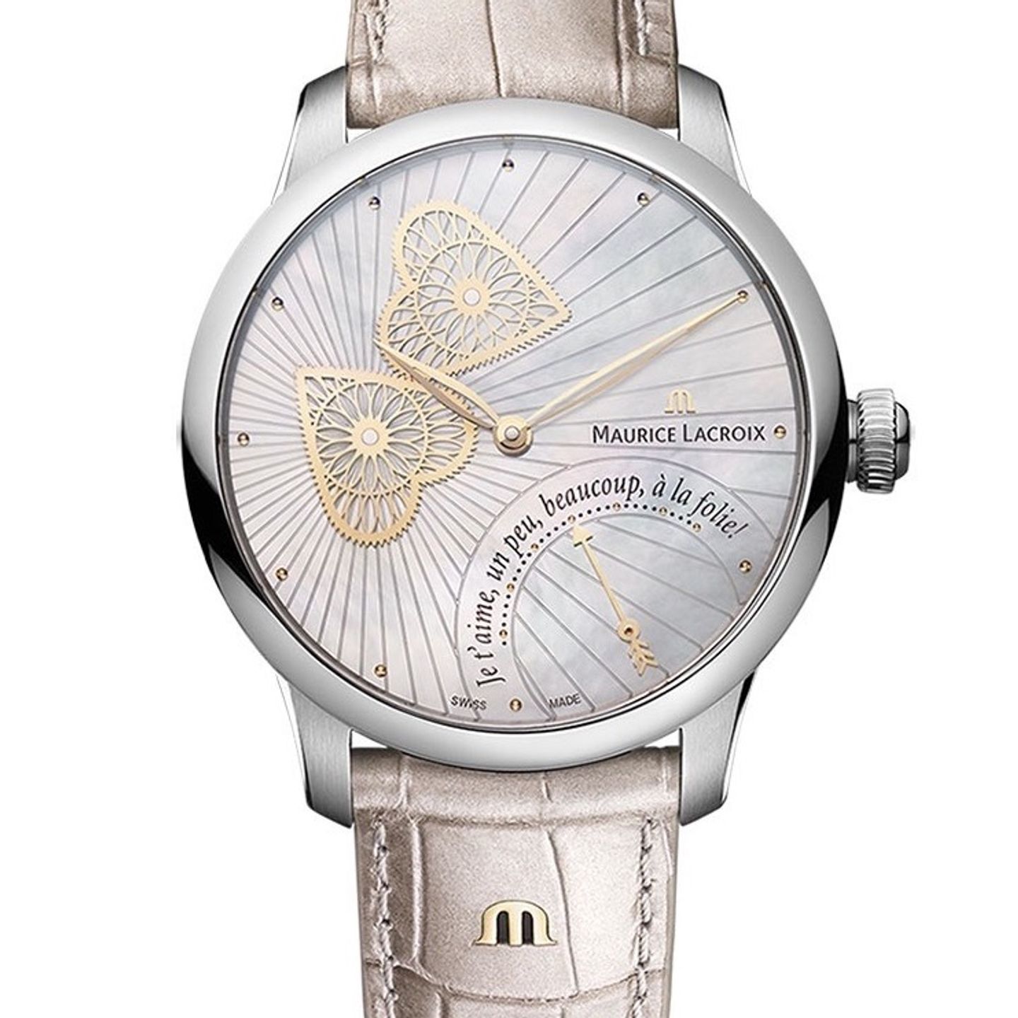 Maurice Lacroix Masterpiece MP6068-SS001-160-1 (2023) - Pearl dial 40 mm Steel case (2/3)