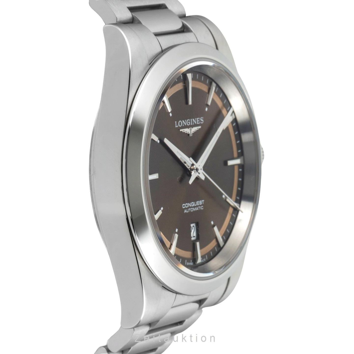 Longines Conquest L3.830.4.62.6 (Onbekend (willekeurig serienummer)) - Bruin wijzerplaat 41mm Staal (6/8)