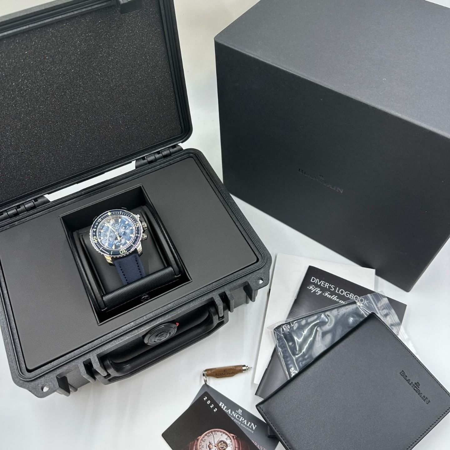 Blancpain Fifty Fathoms 5066F-1140-52B (2024) - Blauw wijzerplaat 45mm Staal (3/8)