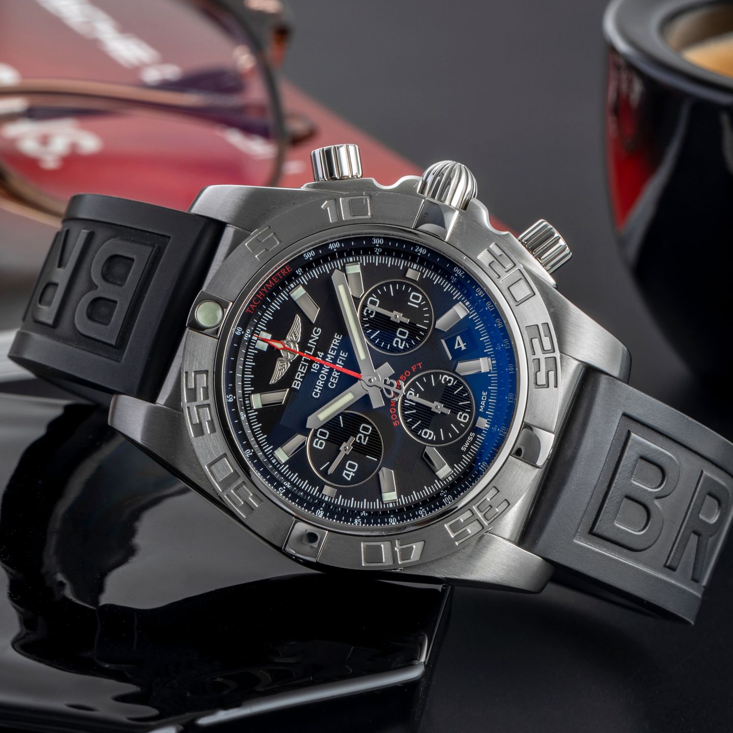 Breitling Chronomat 44 AB011010/BB08 (2011) - Black dial 44 mm Steel case (2/8)