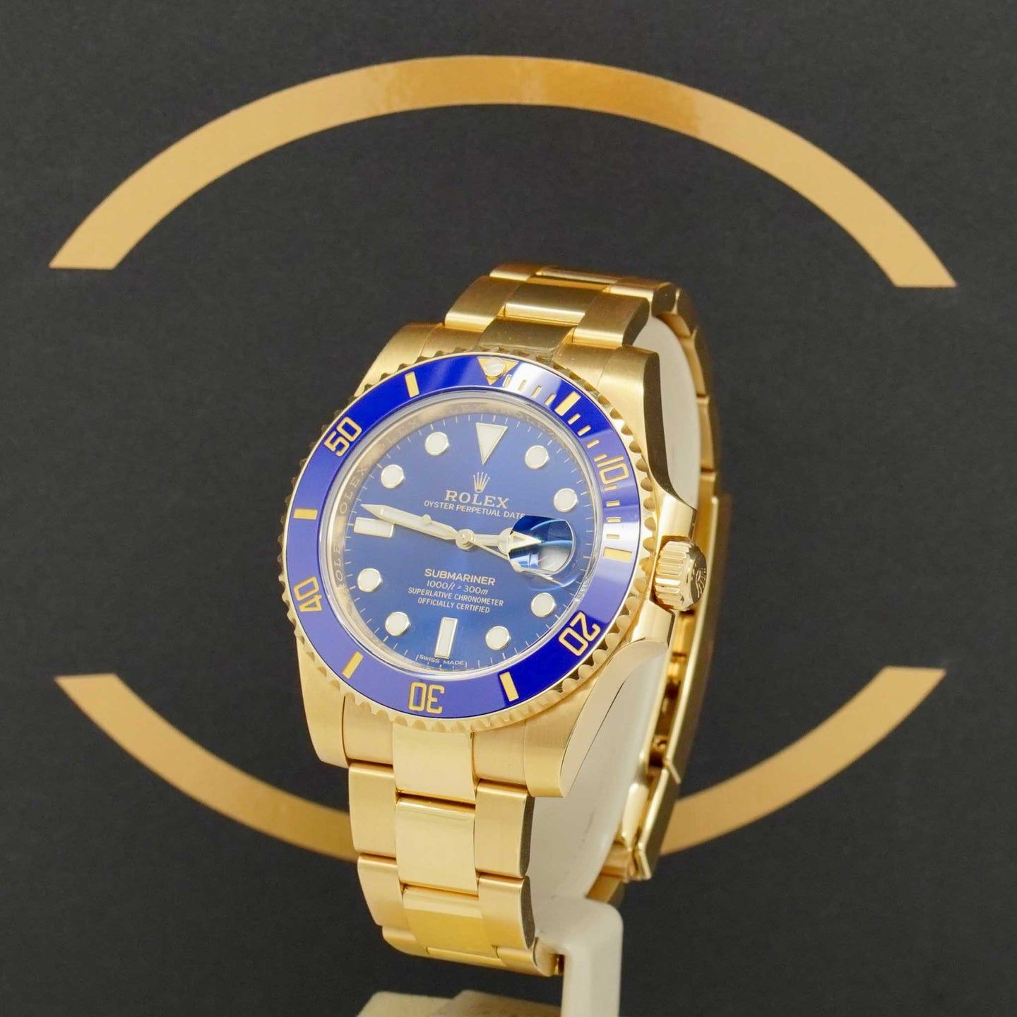 Rolex Submariner Date 116618LB (2020) - Blue dial 40 mm Yellow Gold case (2/7)