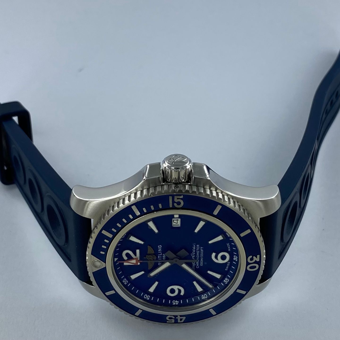 Breitling Superocean 44 A17367 (Onbekend (willekeurig serienummer)) - Blauw wijzerplaat 44mm Staal (2/6)