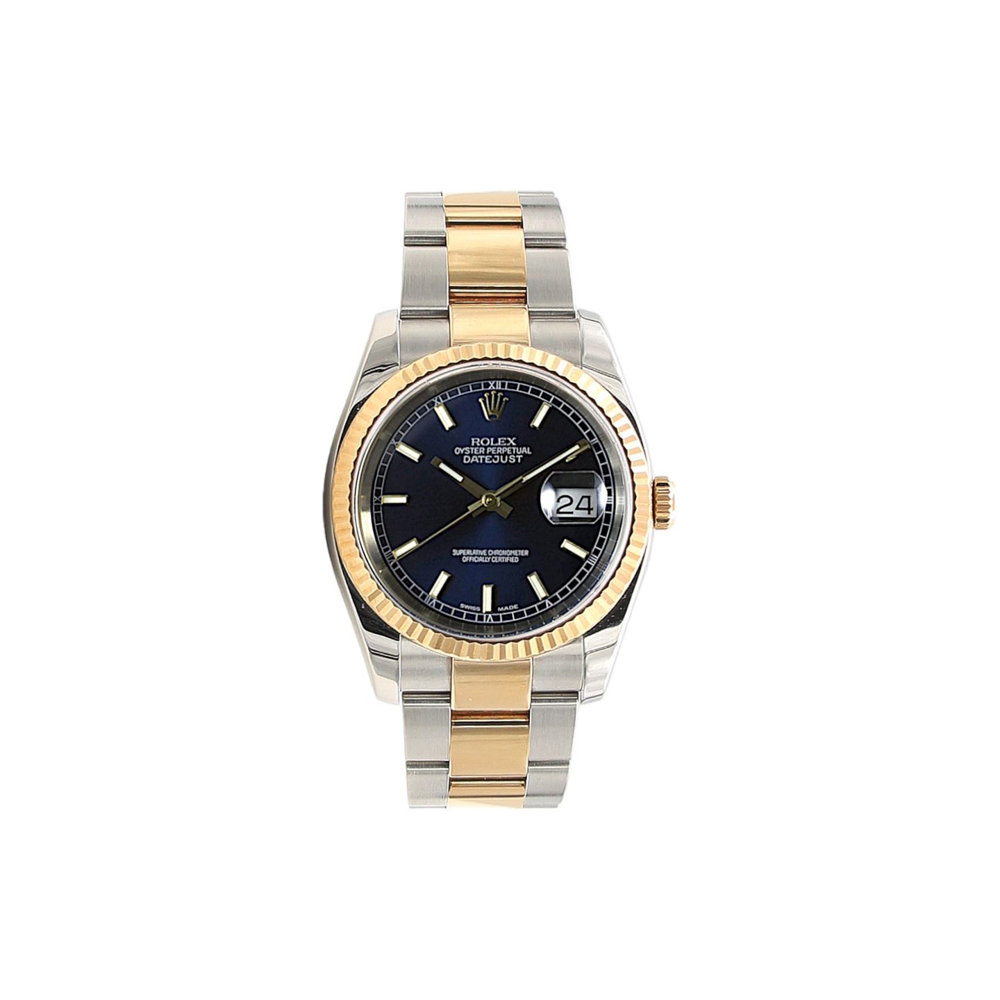 Rolex Datejust 36 116233 (Unknown (random serial)) - Blue dial 36 mm Gold/Steel case (5/7)