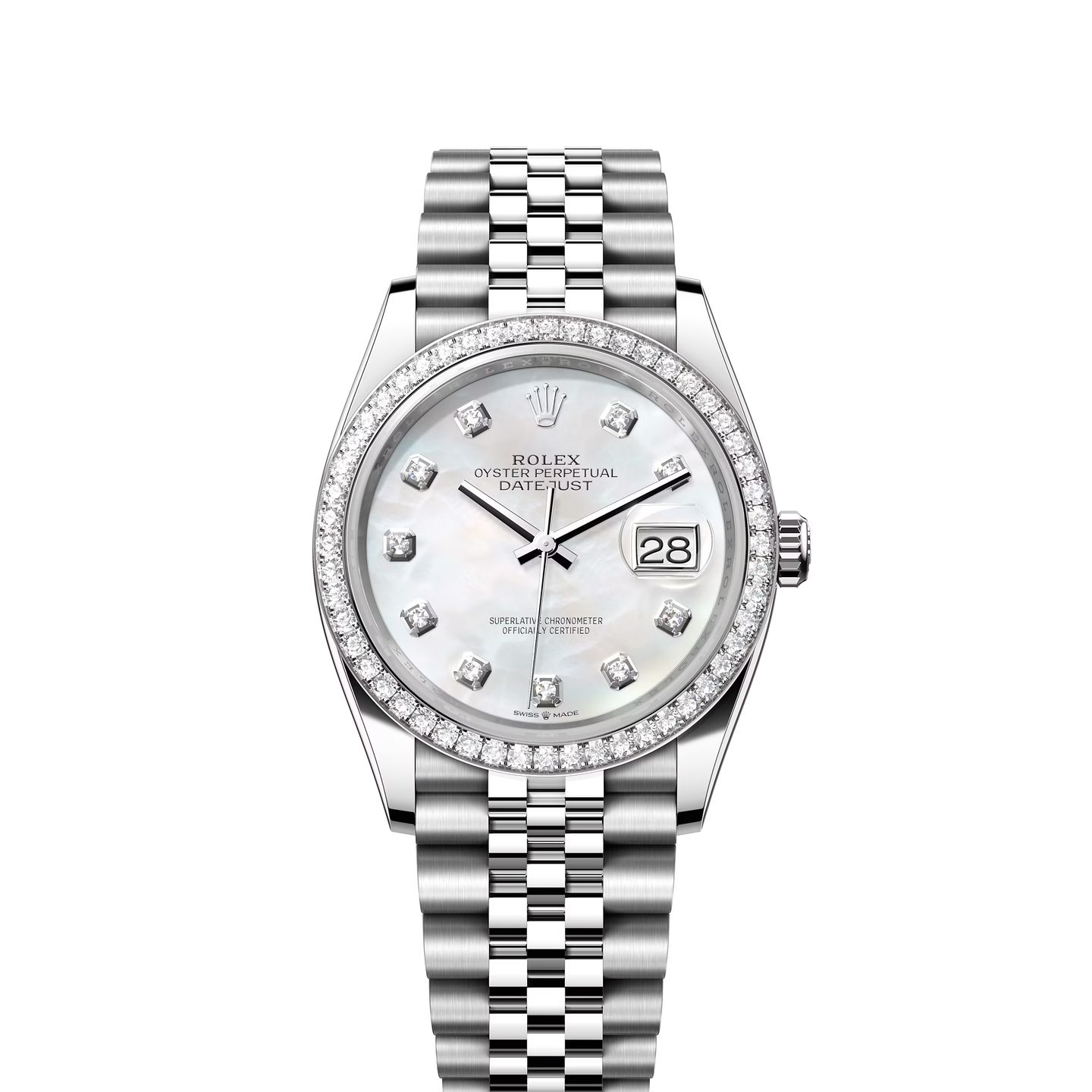 Rolex Datejust 36 126284RBR (2024) - Parelmoer wijzerplaat 36mm Staal (1/8)