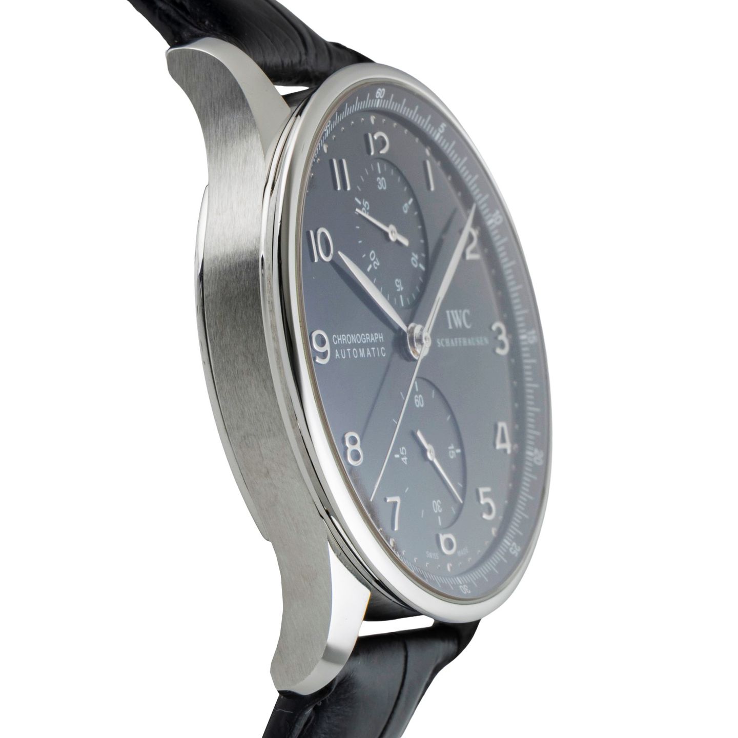 IWC Portuguese Chronograph IW371447 (Unknown (random serial)) - Black dial 41 mm Steel case (7/8)