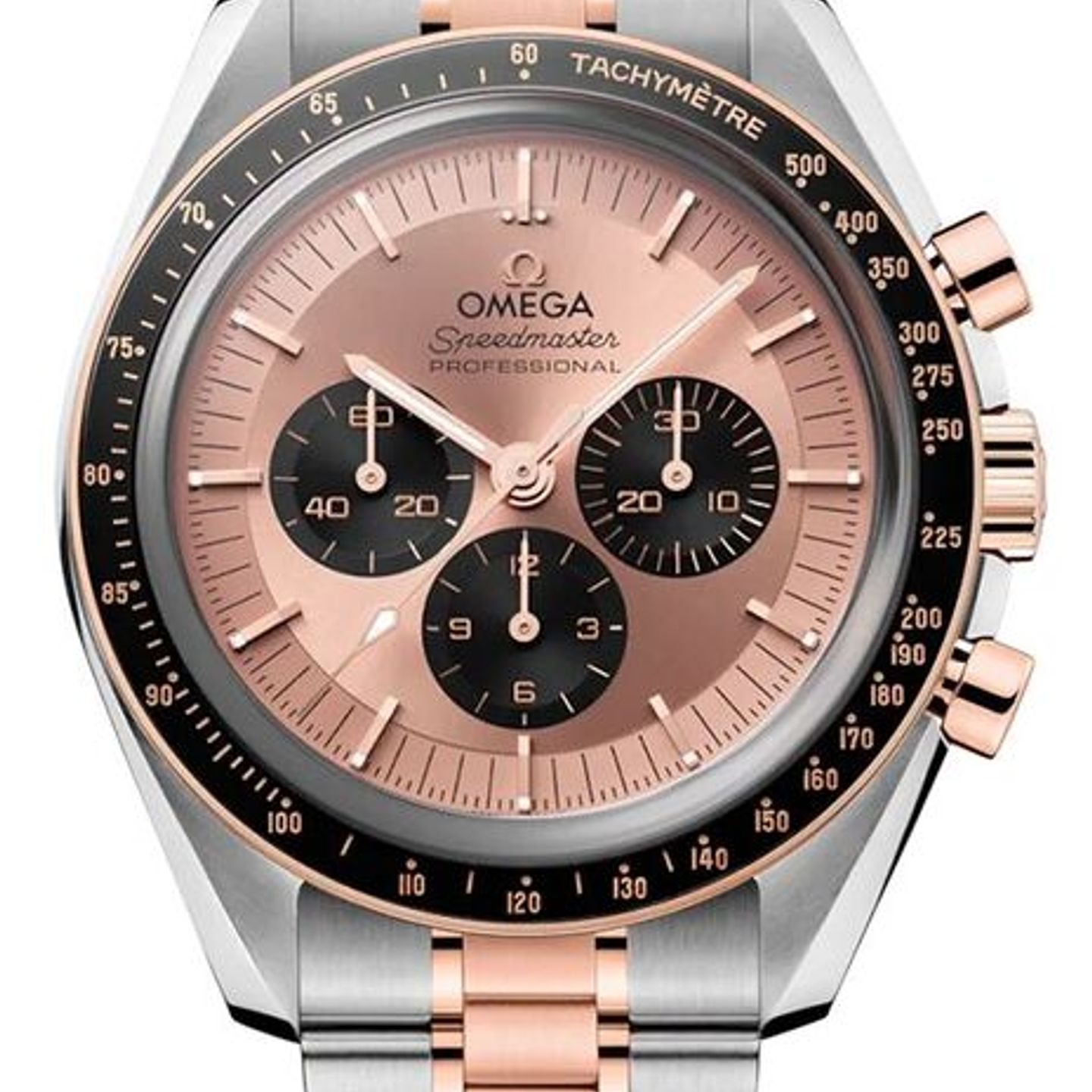 Omega Speedmaster Professional Moonwatch 310.20.42.50.99.001 (2025) - Roze wijzerplaat 42mm Goud/Staal (1/1)