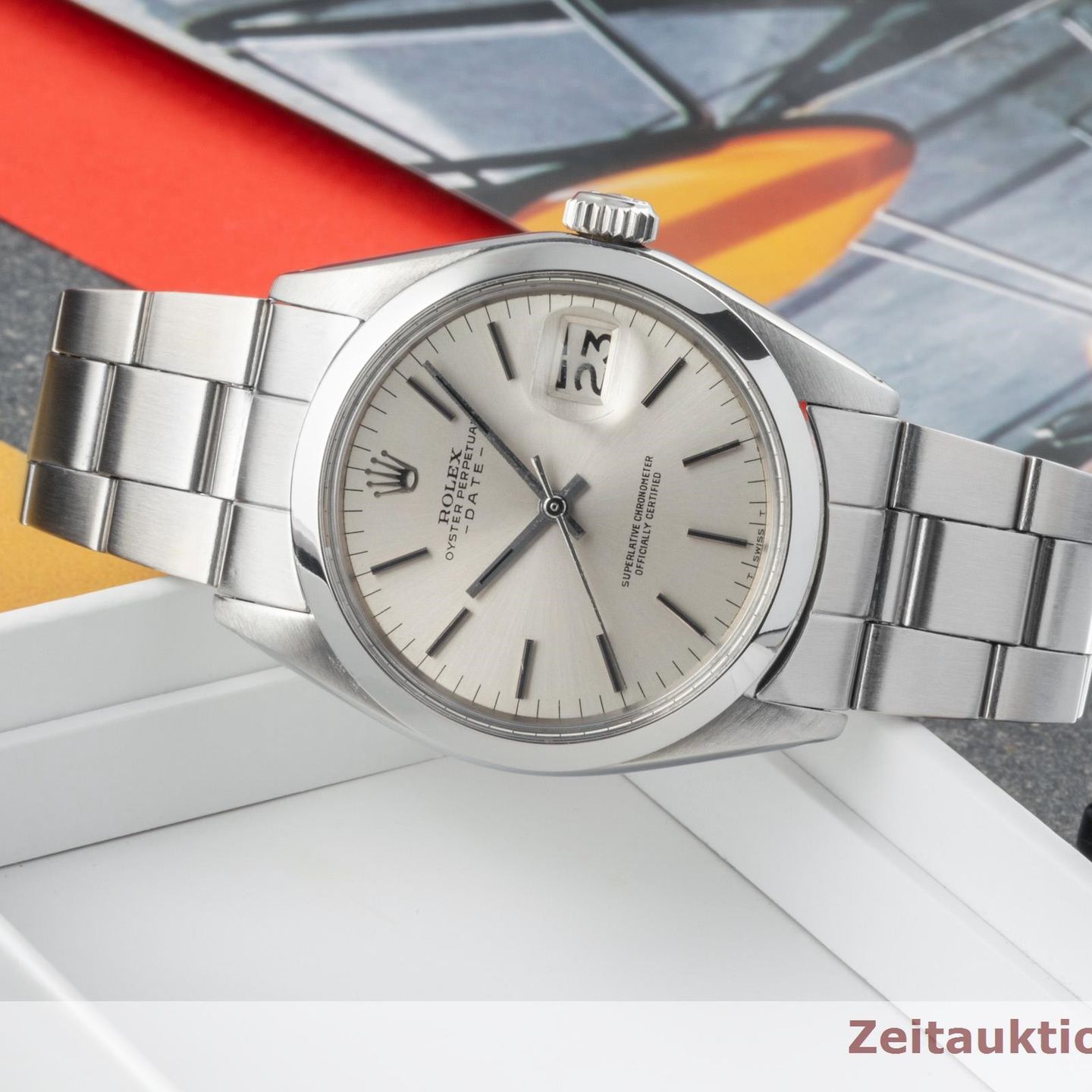 Rolex Oyster Perpetual Date 1500 (1971) - Silver dial 34 mm Steel case (2/8)