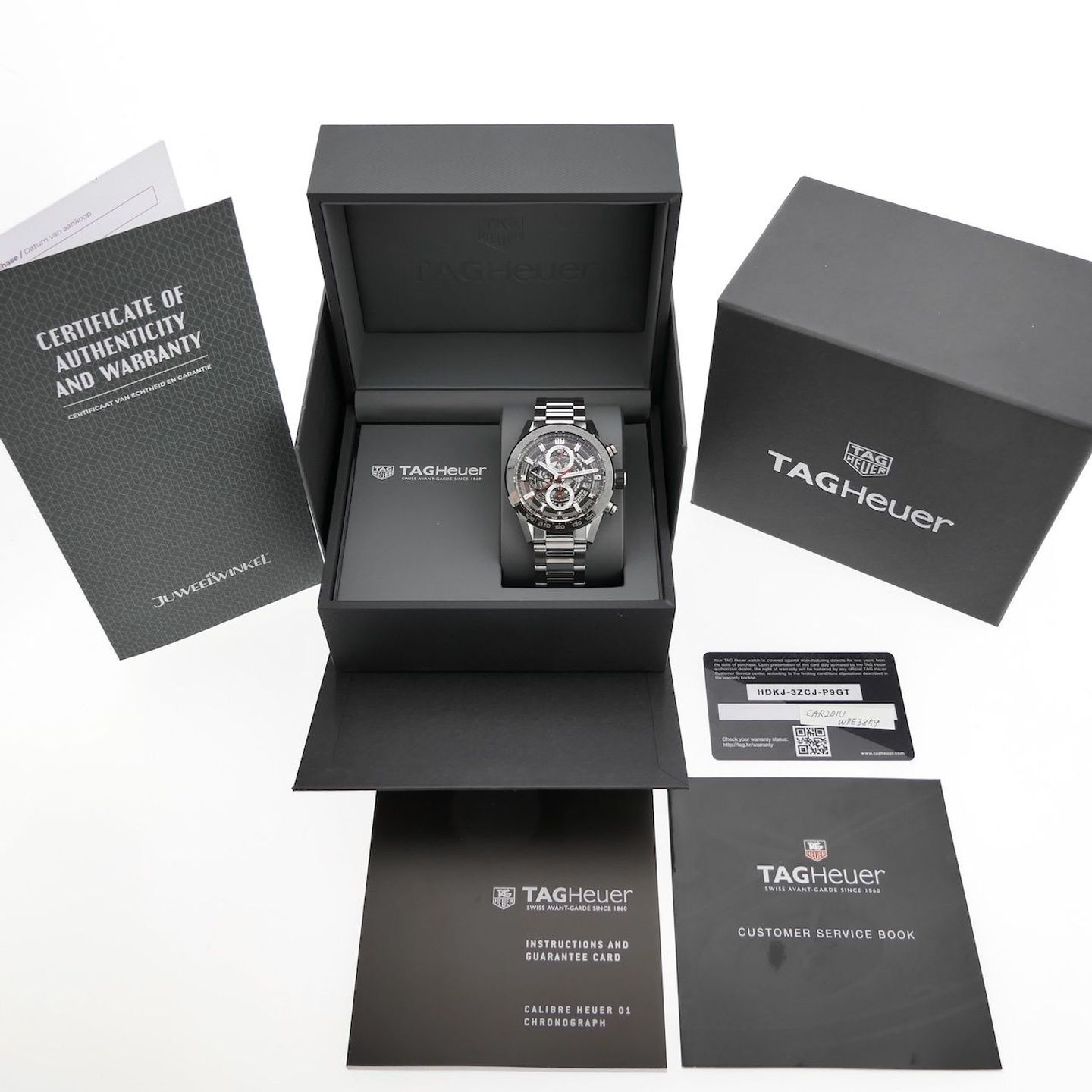 TAG Heuer Carrera Calibre HEUER 01 CAR201U.BA0766 (2022) - Transparant wijzerplaat 43mm Staal (4/8)