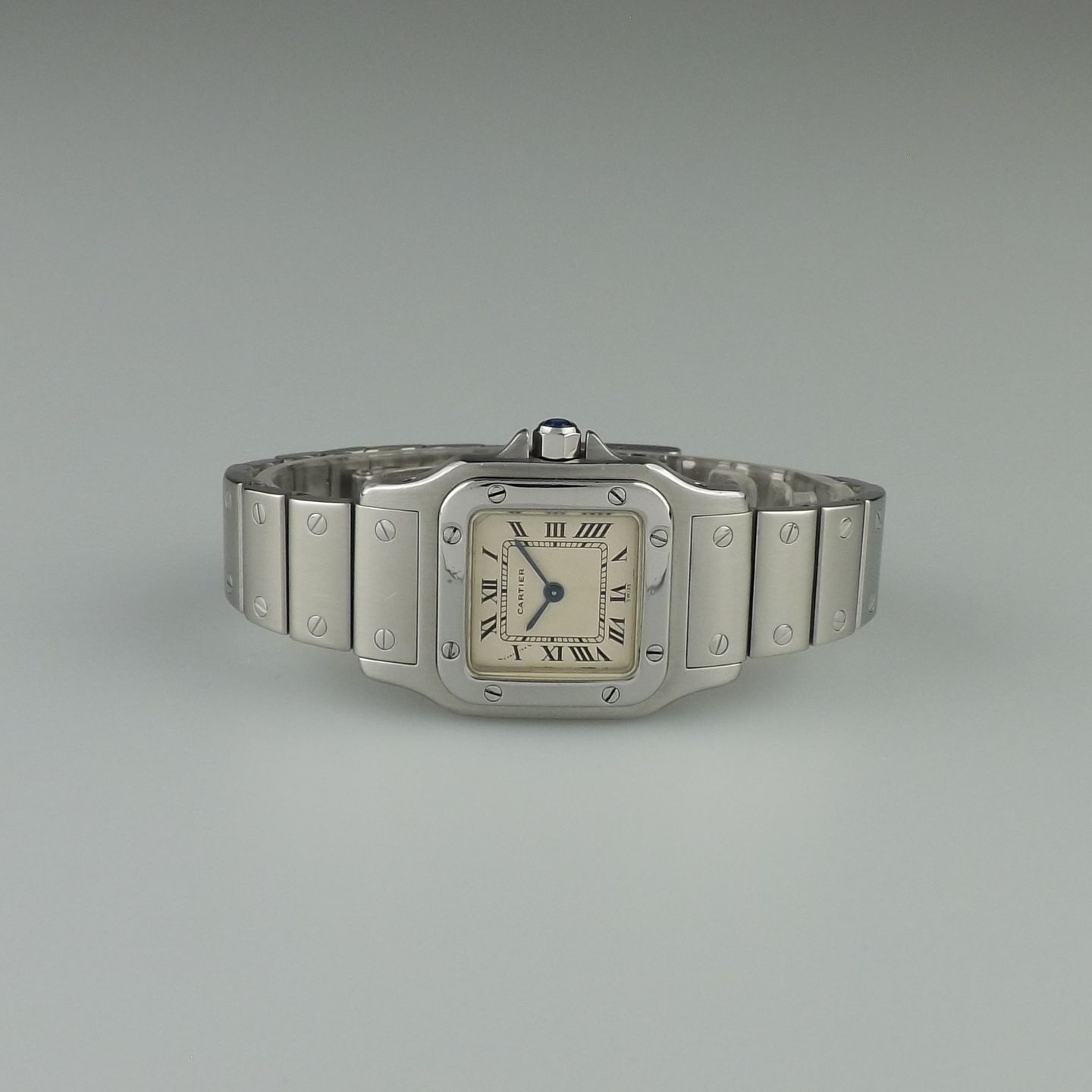 Cartier Santos 966930 (Unknown (random serial)) - White dial 25 mm Steel case (3/8)