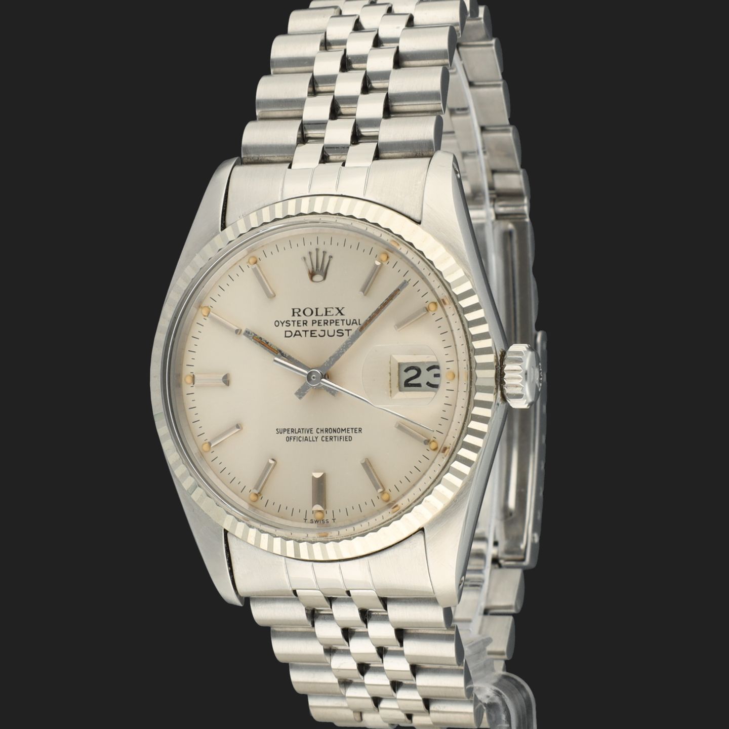 Rolex Datejust 36 16014 (1981) - Zilver wijzerplaat 36mm Staal (1/7)