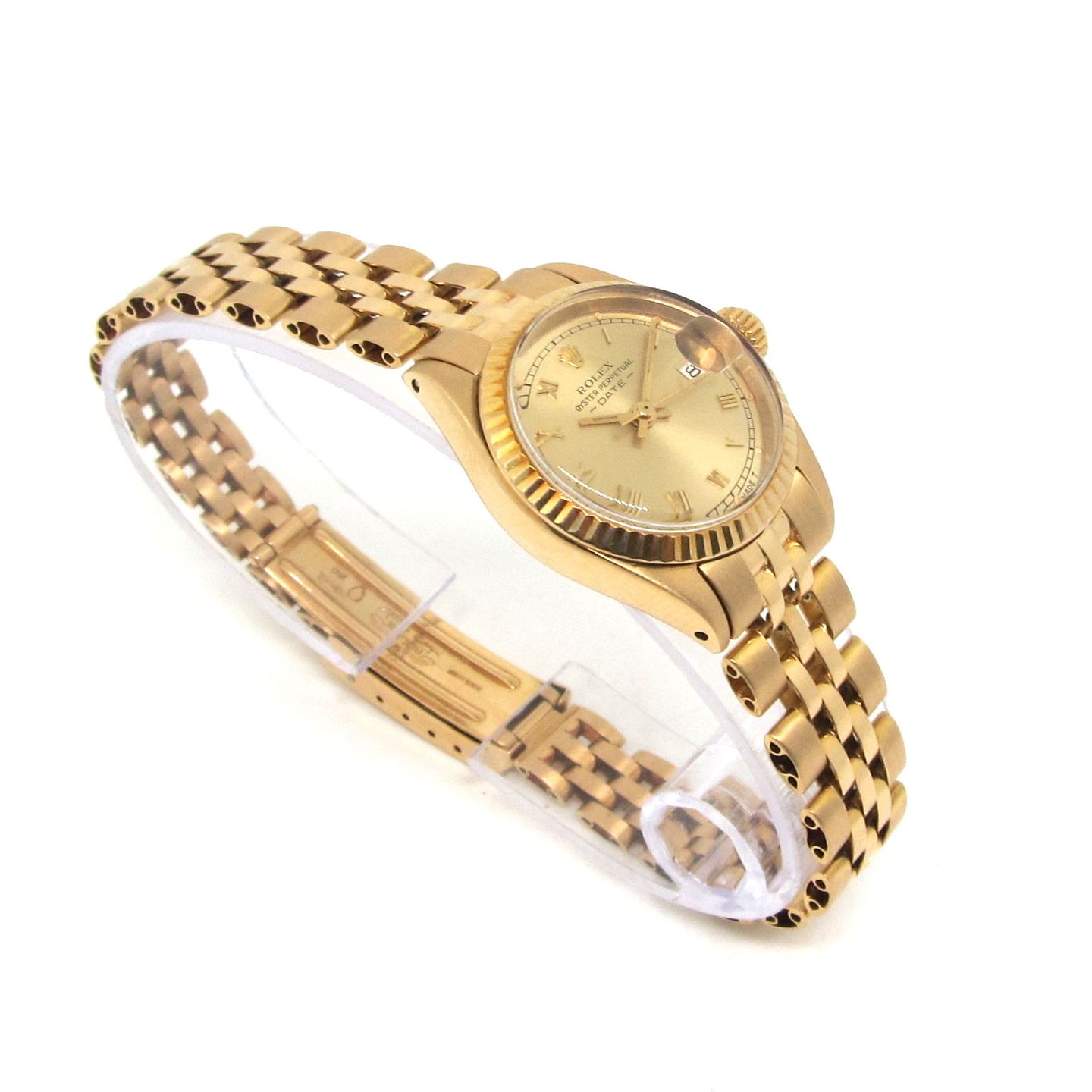 Rolex Lady-Datejust 6917 (1973) - Champagne dial 26 mm Yellow Gold case (5/6)