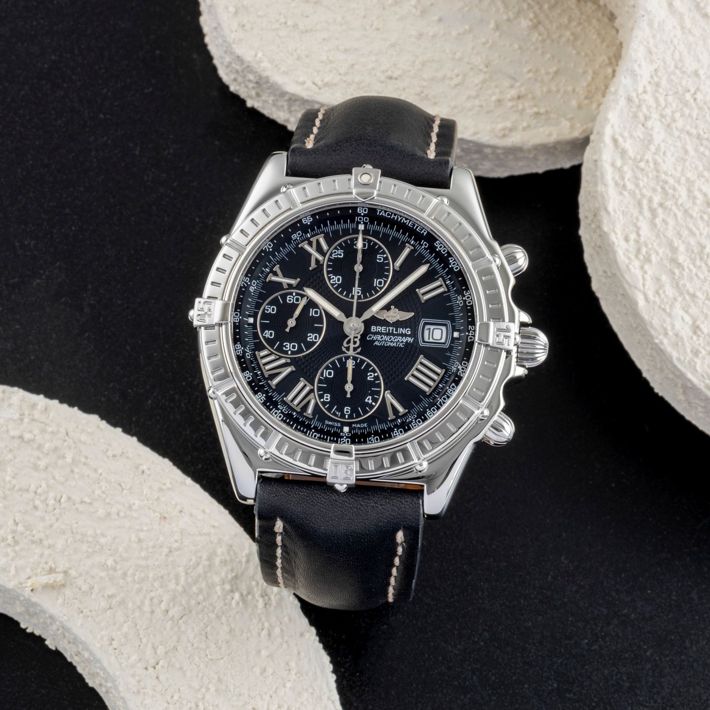 Breitling Crosswind Chronograph A13055 (1998) - 43mm Staal (1/8)