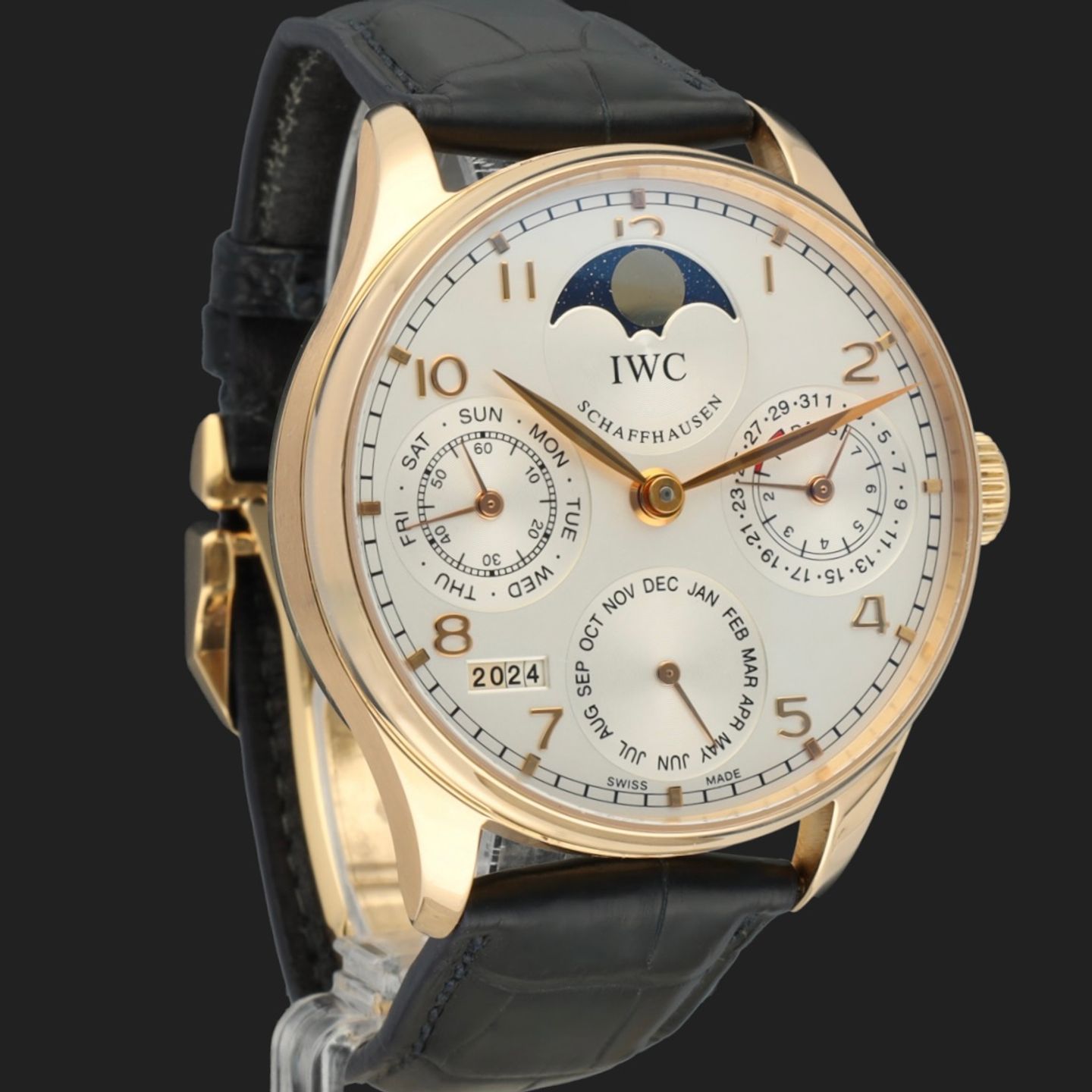 IWC Portuguese Perpetual Calendar IW502213 (2007) - Zilver wijzerplaat 42mm Roségoud (4/7)