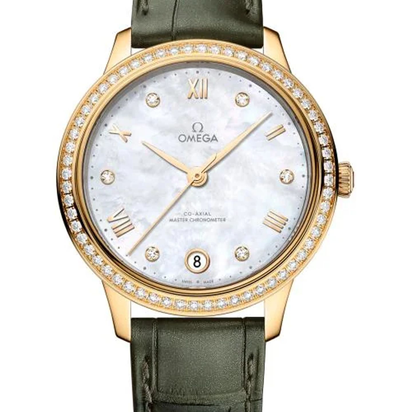 Omega De Ville 434.58.34.20.55.002 (2026) - White dial 34 mm Yellow Gold case (1/1)