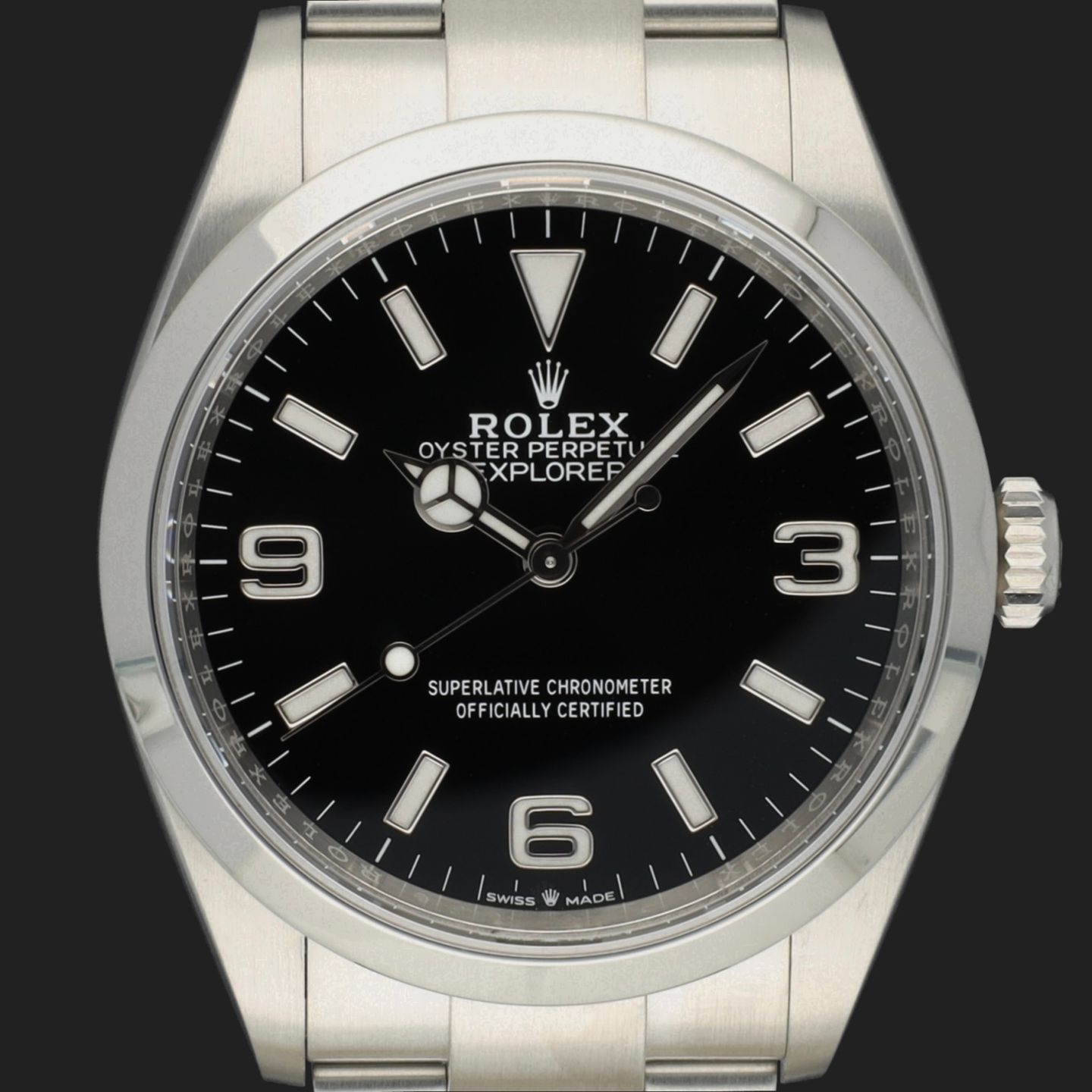 Rolex Explorer 124270 (2021) - Zwart wijzerplaat 36mm Staal (2/8)