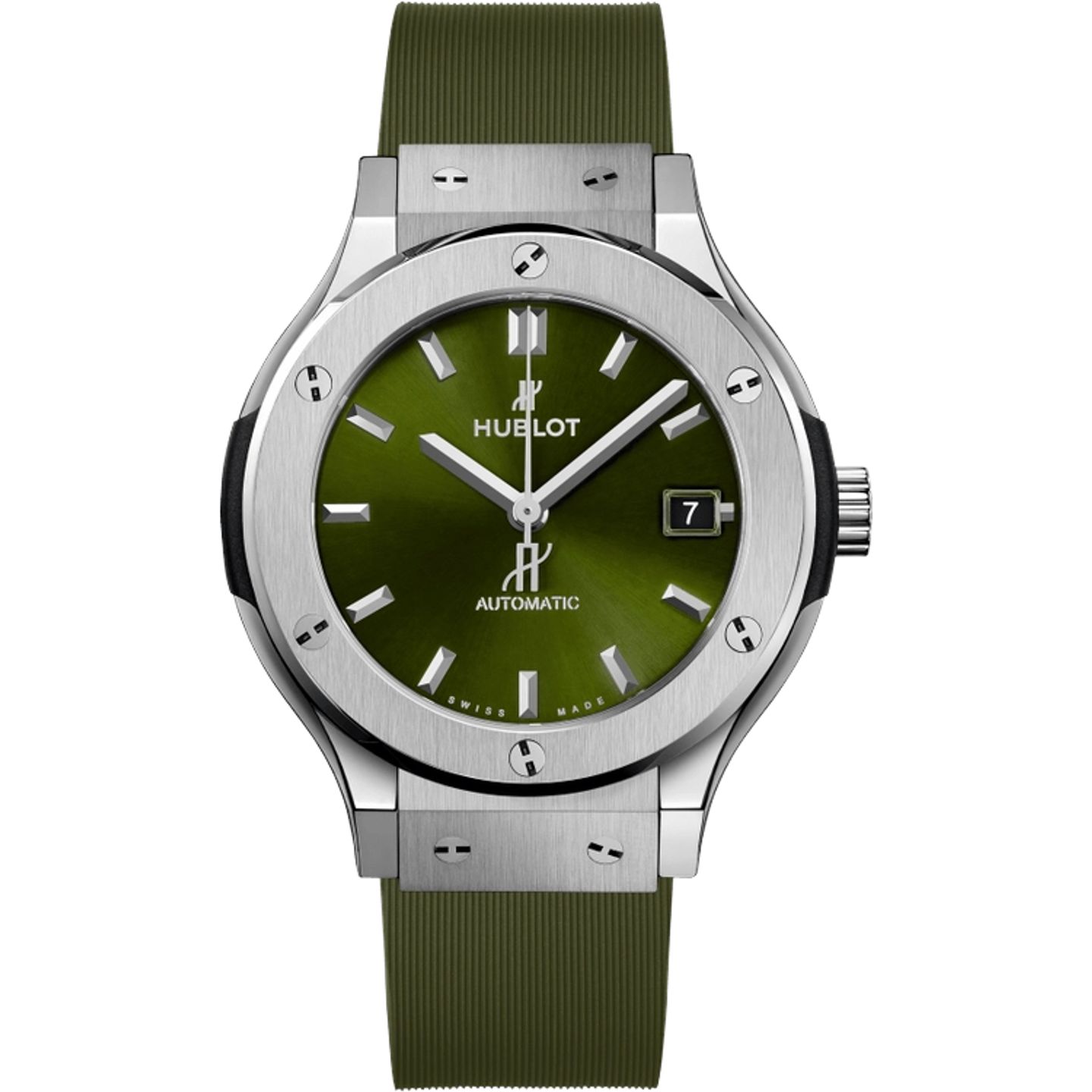 Hublot Classic Fusion 565.NX.8970.RX (2025) - Green dial 38 mm Titanium case (1/1)