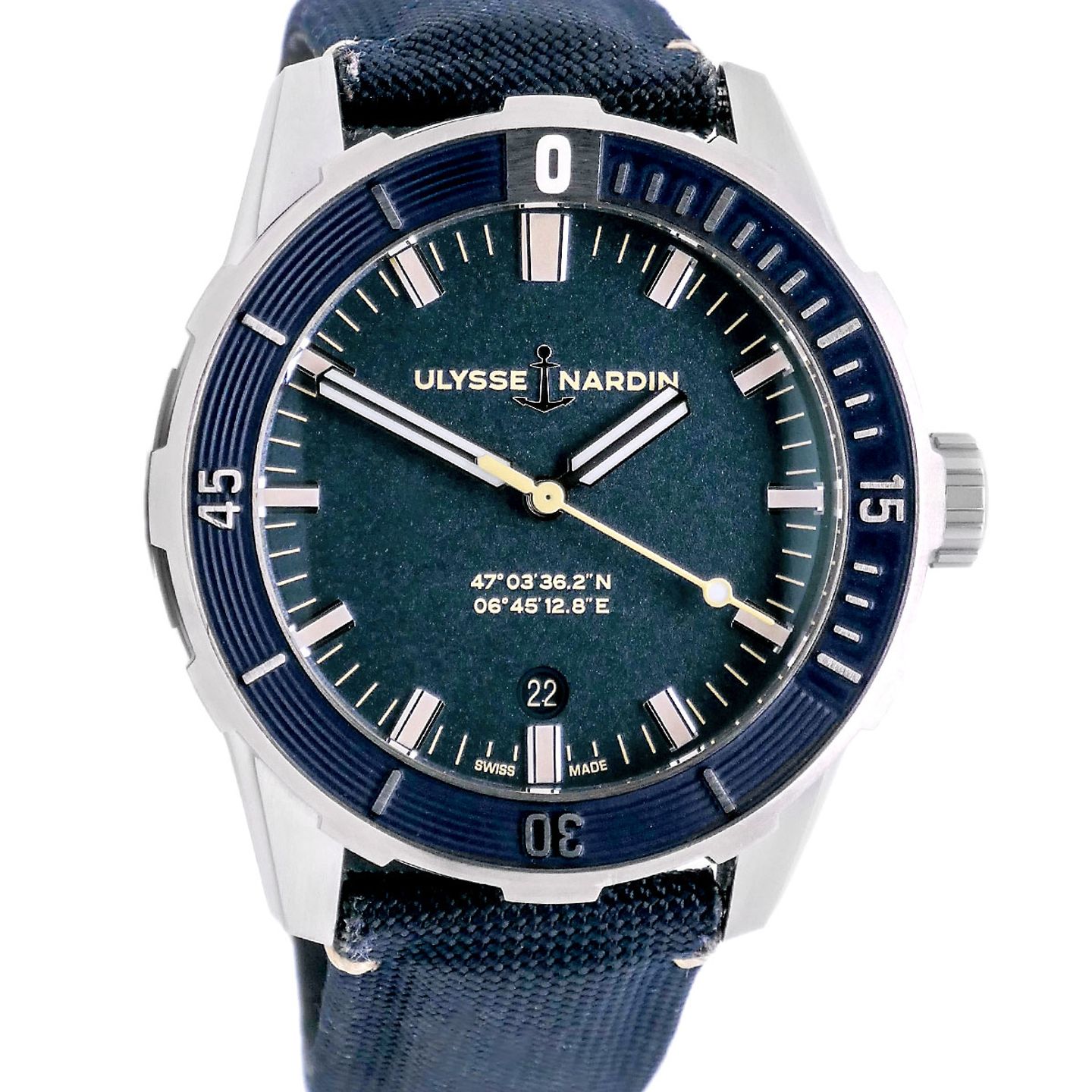 Ulysse Nardin Diver 8163-175/93 (2021) - Blauw wijzerplaat 42mm Staal (1/7)