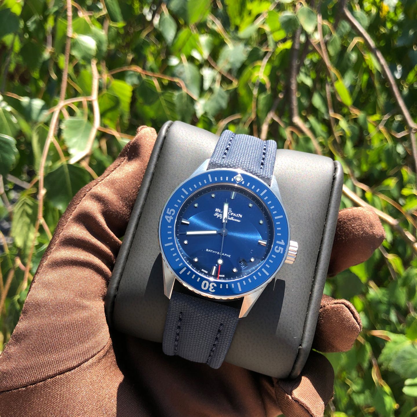 Blancpain Fifty Fathoms Bathyscaphe 5100-1140-O52A (2023) - Blue dial 38 mm Steel case (2/4)