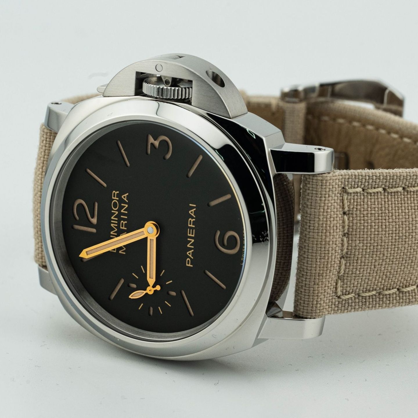 Panerai Luminor Marina 8 Days pam00911 (Onbekend (willekeurig serienummer)) - Groen wijzerplaat 44mm Staal (7/8)