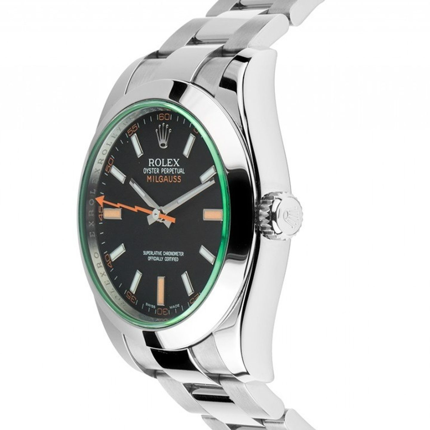 Rolex Milgauss 116400GV (2007) - Black dial 40 mm Steel case (4/8)