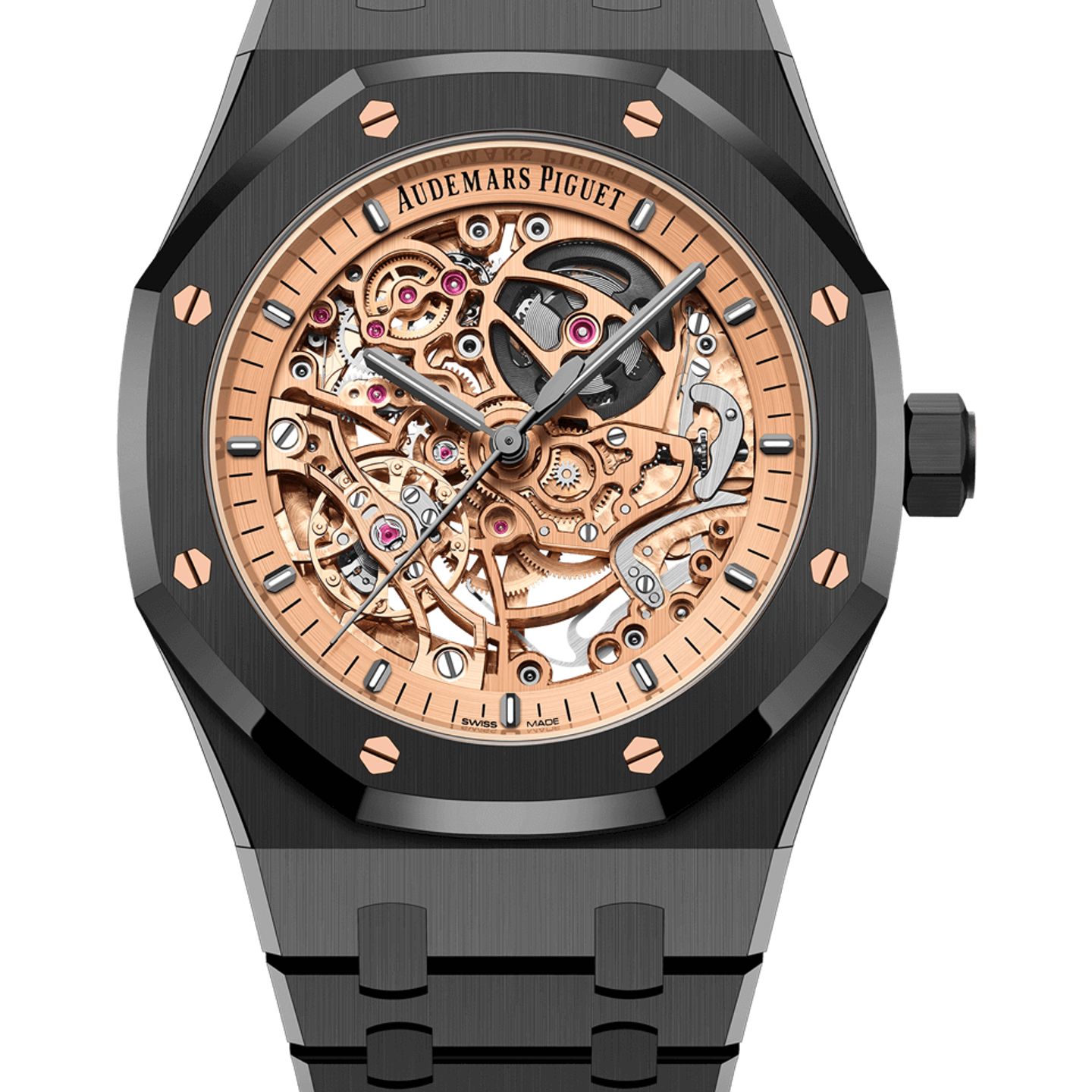 Audemars Piguet Royal Oak Double Balance Wheel Openworked 15416CE.OO.1225CE.02 (2025) - Transparent dial 41 mm Ceramic case (1/1)