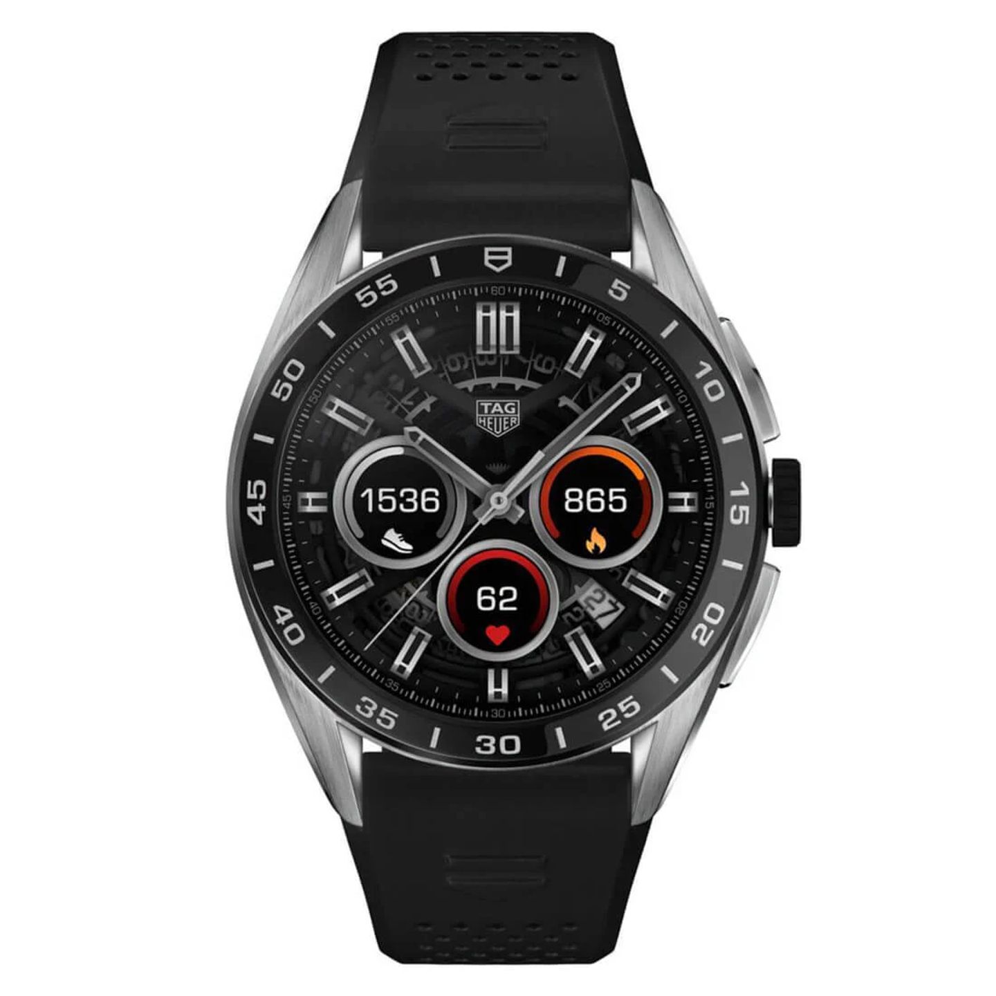 TAG Heuer Connected SBR8A10.BT6259 (2023) - Zwart wijzerplaat 45mm Staal (3/3)