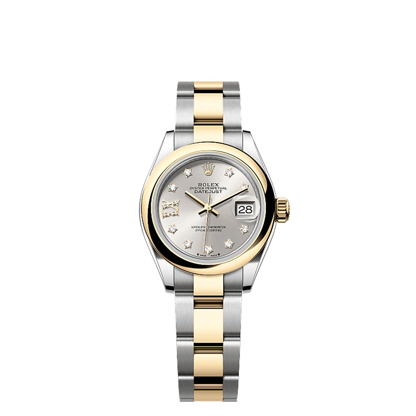 Rolex Lady-Datejust 279163 (2025) - Zilver wijzerplaat 28mm Goud/Staal (1/1)