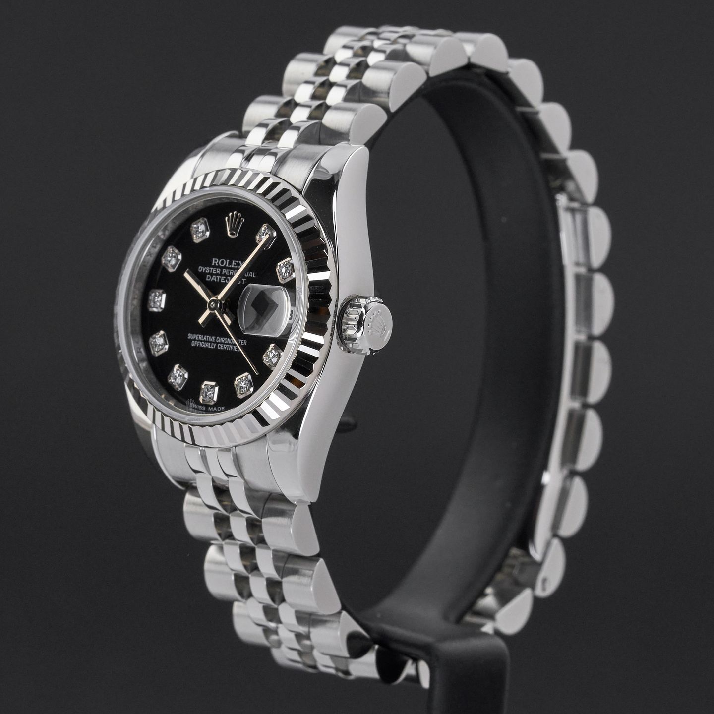 Rolex Lady-Datejust 179174 (2006) - Black dial 26 mm Steel case (4/8)