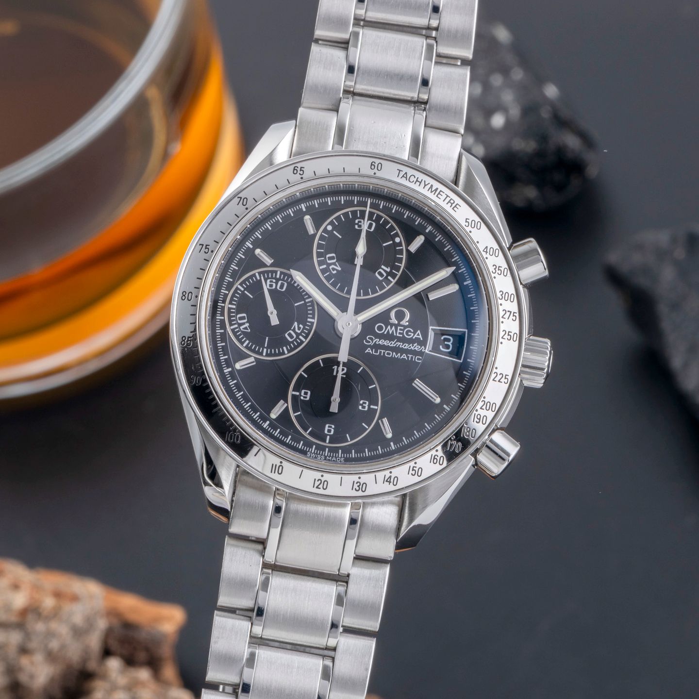 Omega Speedmaster Date 3513.50.00 (1999) - Black dial 39 mm Steel case (3/8)