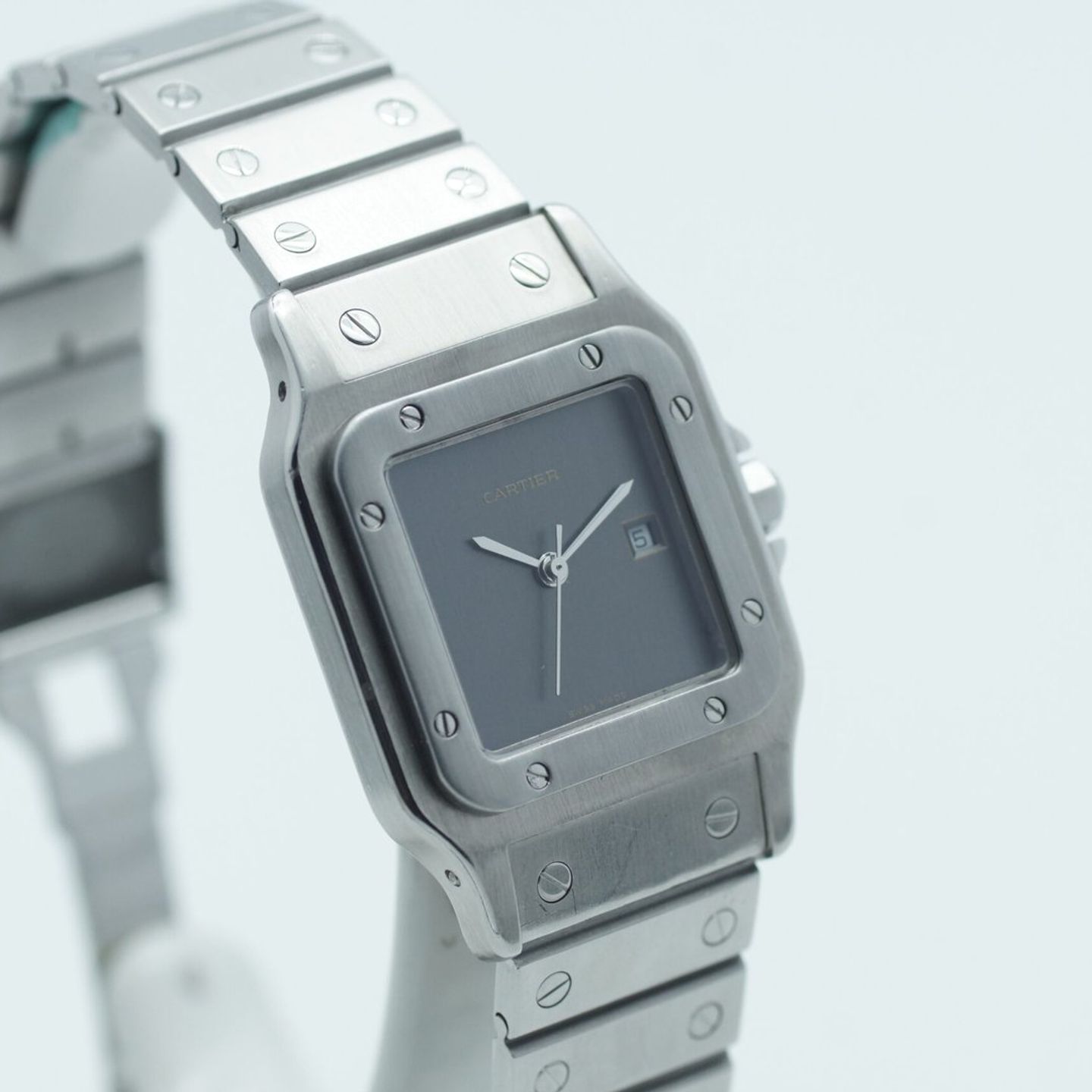 Cartier Santos 2960 (1990) - Wit wijzerplaat 29mm Staal (4/8)