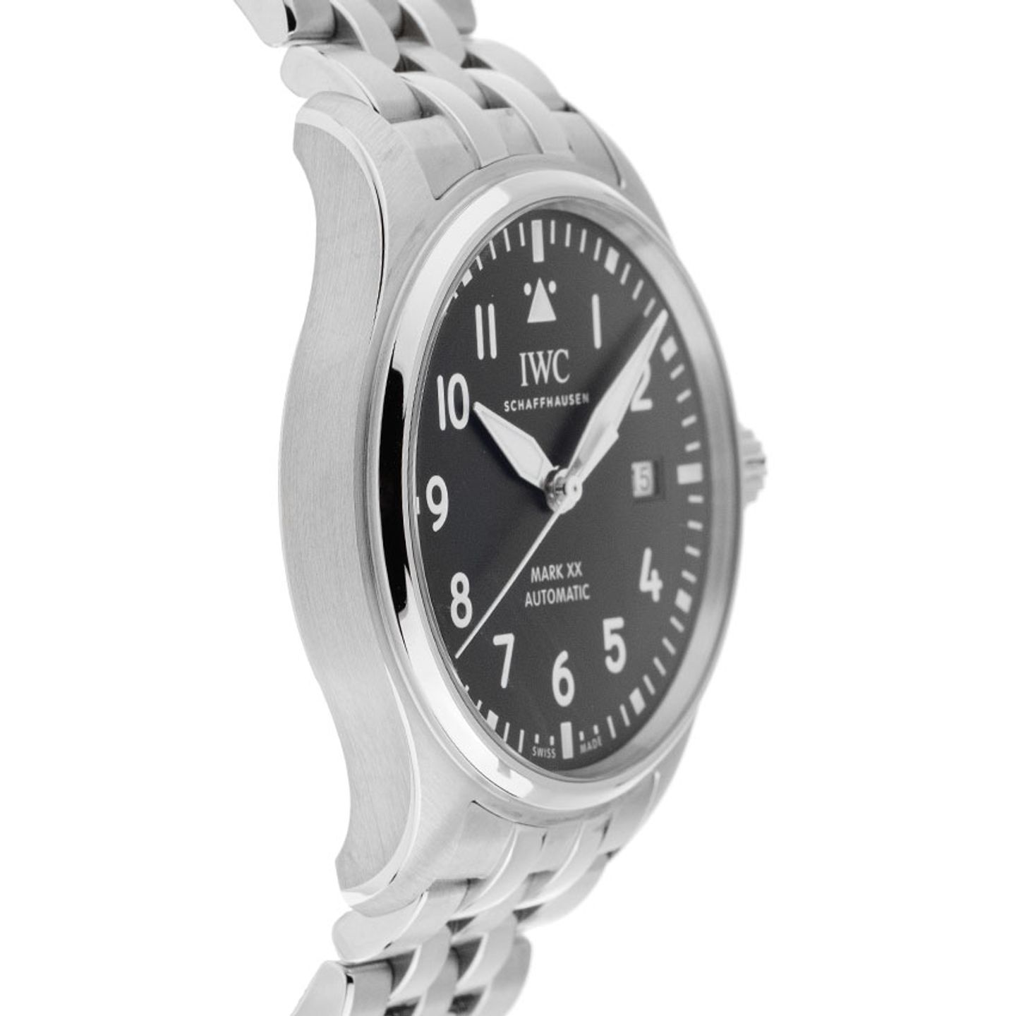 IWC Pilot Mark IW328202 (2023) - Zwart wijzerplaat 40mm Staal (5/7)