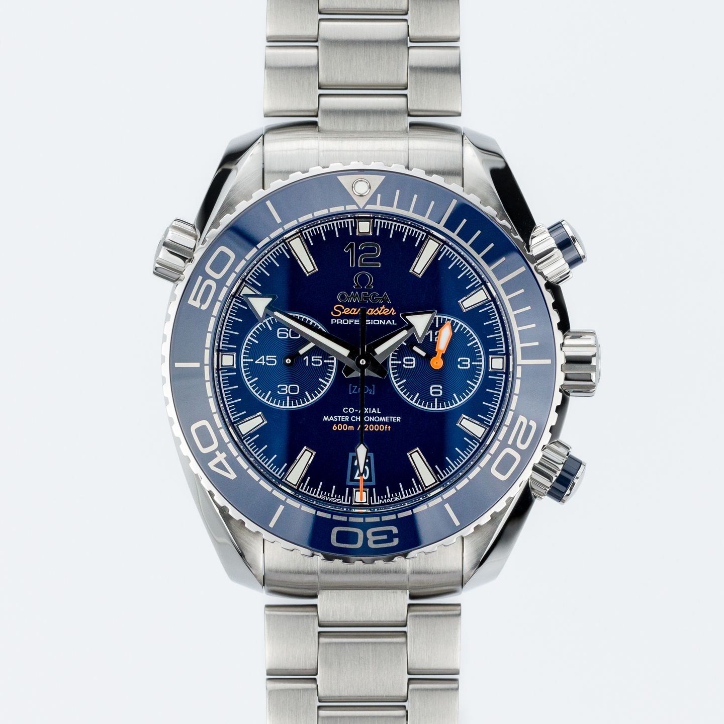 Omega Seamaster Planet Ocean Chronograph 215.30.46.51.03.001 (Onbekend (willekeurig serienummer)) - Blauw wijzerplaat 46mm Staal (1/8)