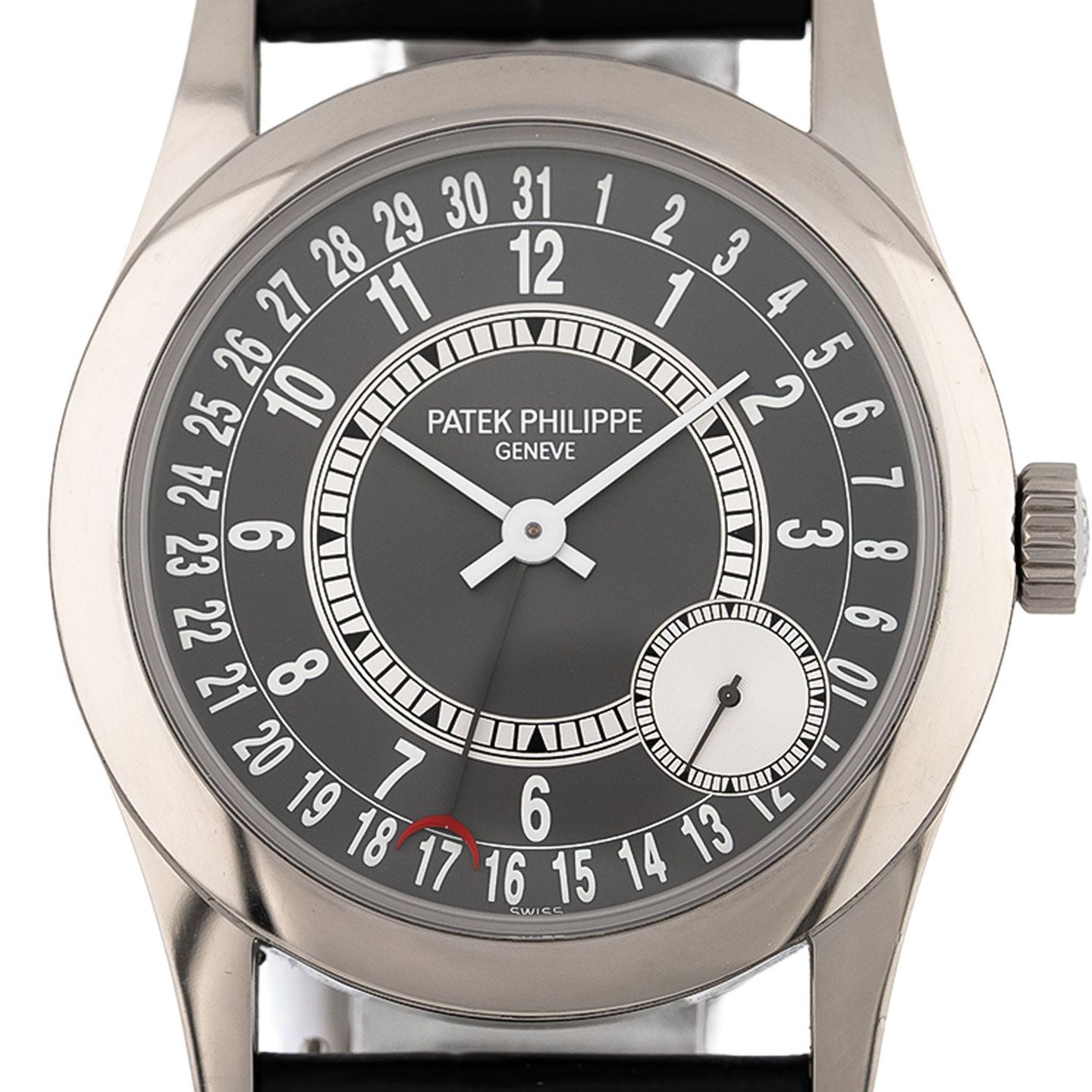 Patek Philippe Calatrava 6000G-010 (2005) - Grey dial 37 mm White Gold case (2/7)
