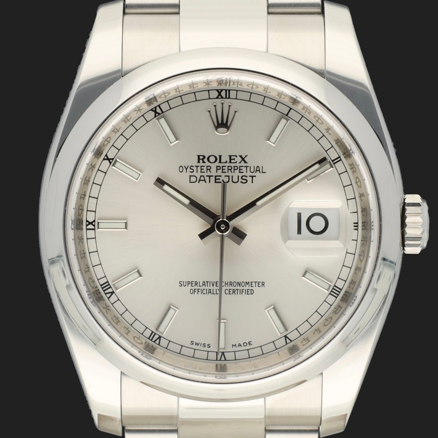 Rolex Datejust 36 116200 (2008) - Zilver wijzerplaat 36mm Staal (2/8)