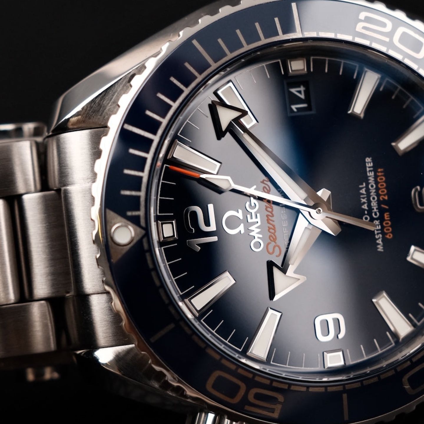 Omega Seamaster Planet Ocean 215.30.40.20.03.001 (2021) - Blauw wijzerplaat 40mm Staal (3/8)