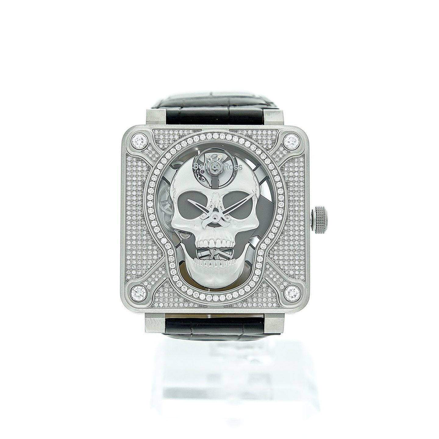 Bell & Ross BR 01 BR01-SKULL-SK-FLD (2024) - Zilver wijzerplaat 47mm Staal (2/4)