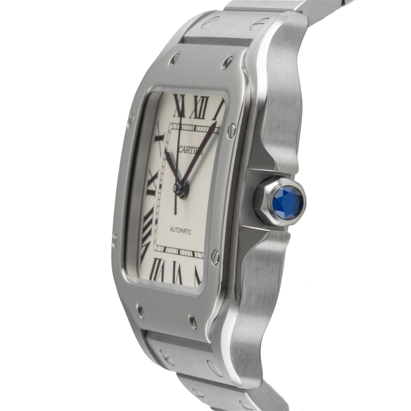 Cartier Santos WSSA0010 (Onbekend (willekeurig serienummer)) - Zilver wijzerplaat 35mm Staal (6/8)