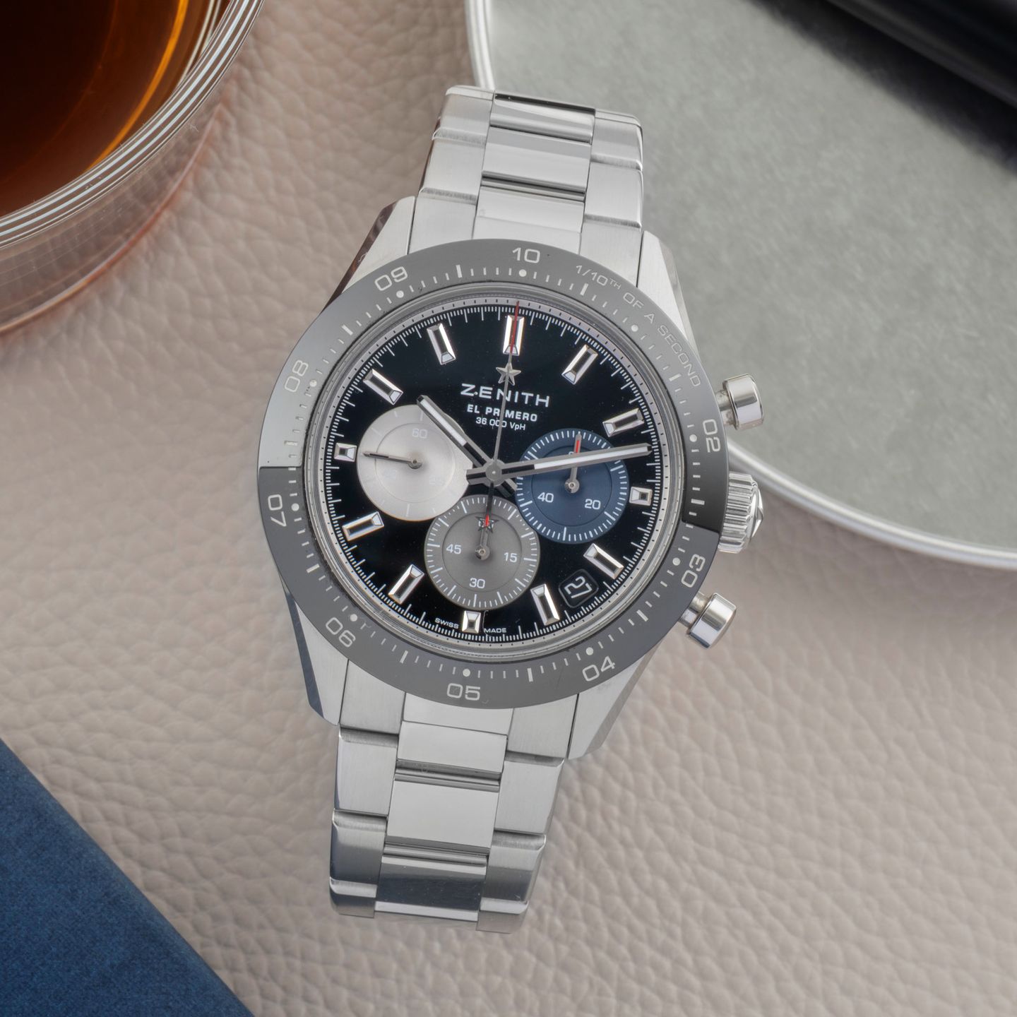 Zenith Chronomaster Sport 03.3100.3600/21.M3100 (Onbekend (willekeurig serienummer)) - Zwart wijzerplaat 41mm Staal (1/8)