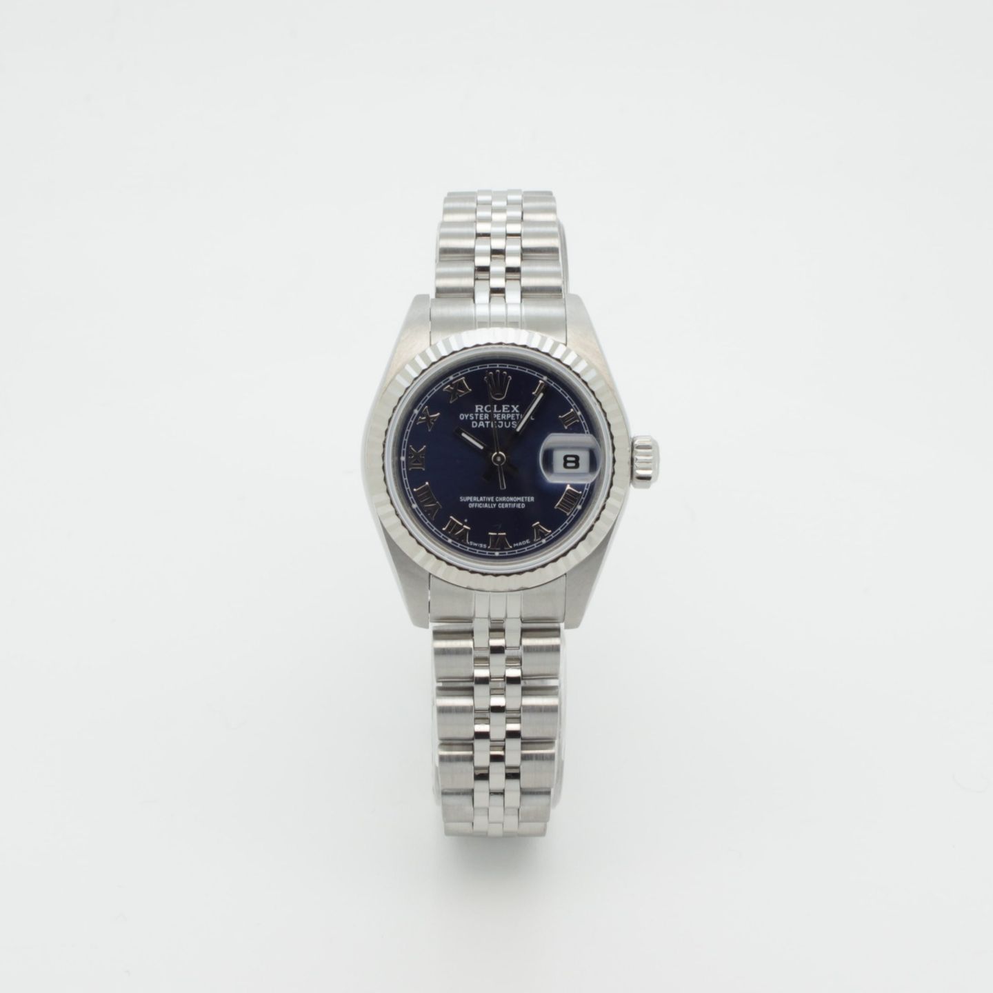 Rolex Lady-Datejust 79174 (2001) - Blauw wijzerplaat 26mm Staal (2/8)