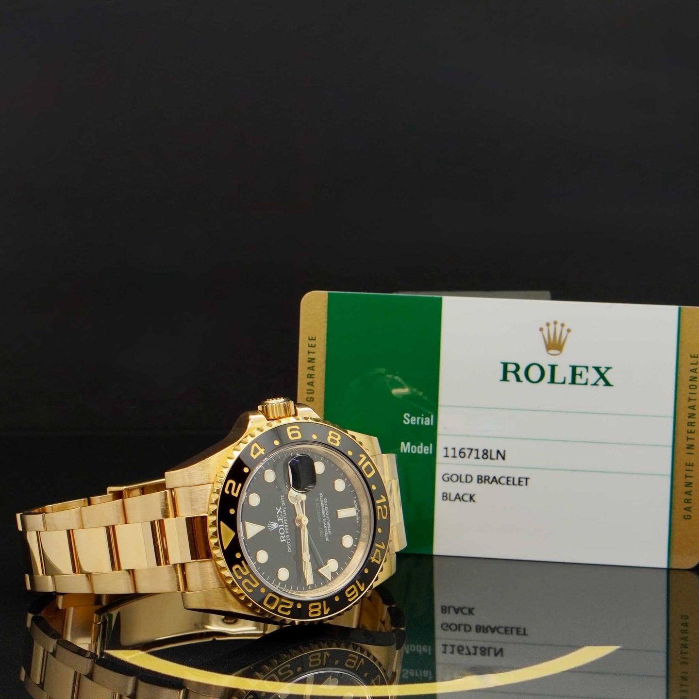 Rolex GMT-Master II 116718LN (2016) - Black dial 40 mm Yellow Gold case (5/7)