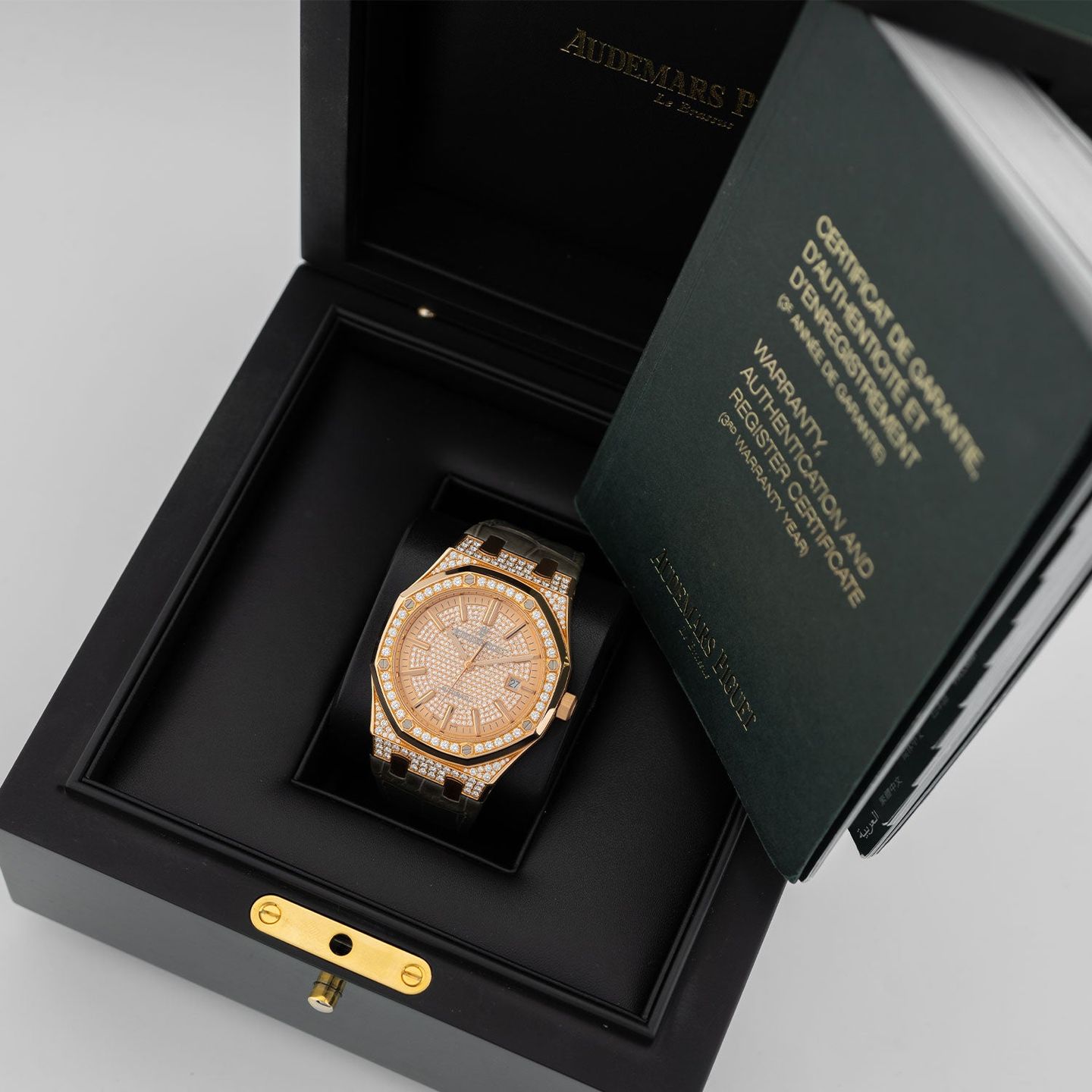 Audemars Piguet Royal Oak Lady 15402OR.ZZ.D003CR.01 (2015) - Diamond dial 41 mm Rose Gold case (6/6)