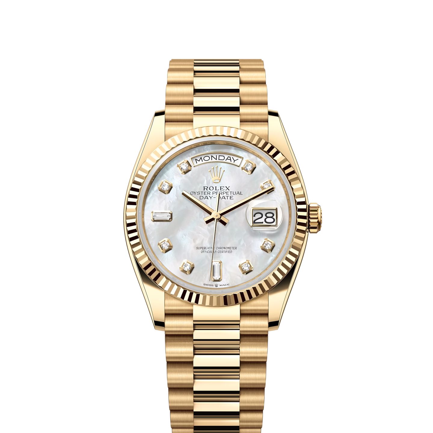 Rolex Day-Date 36 128238 (2024) - Pearl dial 36 mm Yellow Gold case (1/1)