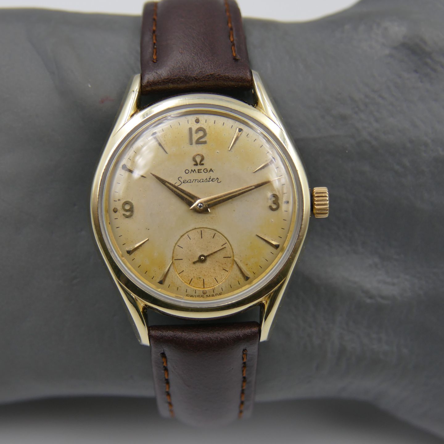 Omega Vintage 50s vintage watch mens Omega Seamaster ref. 2830 -6 / 2829 cal 410 gold cap serviced - (5/8)